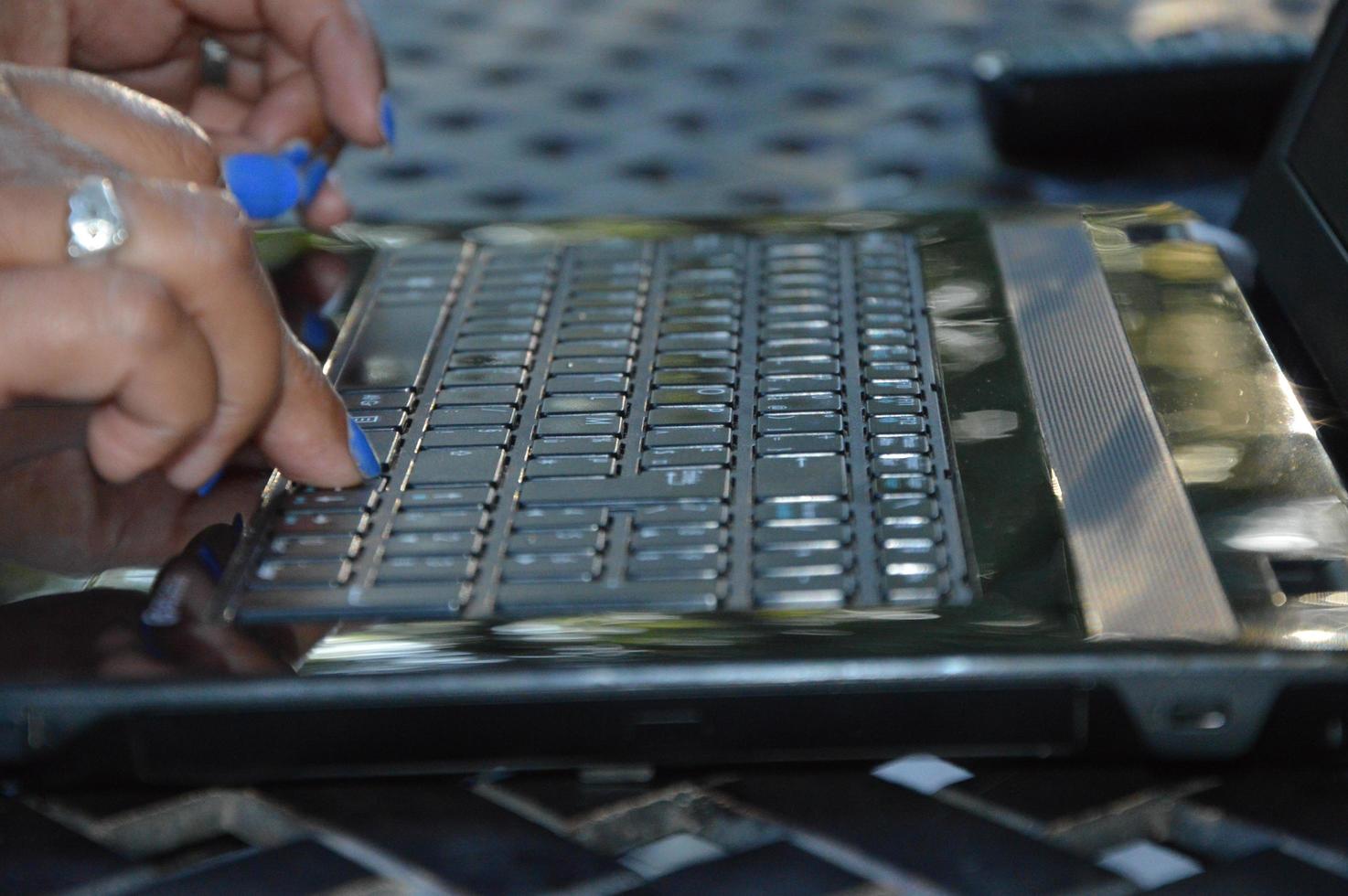 Woman at her laptop photo