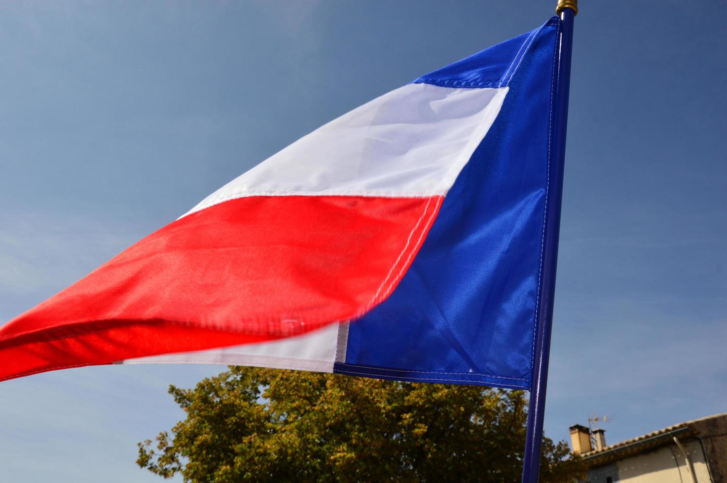 French flag in the wind photo