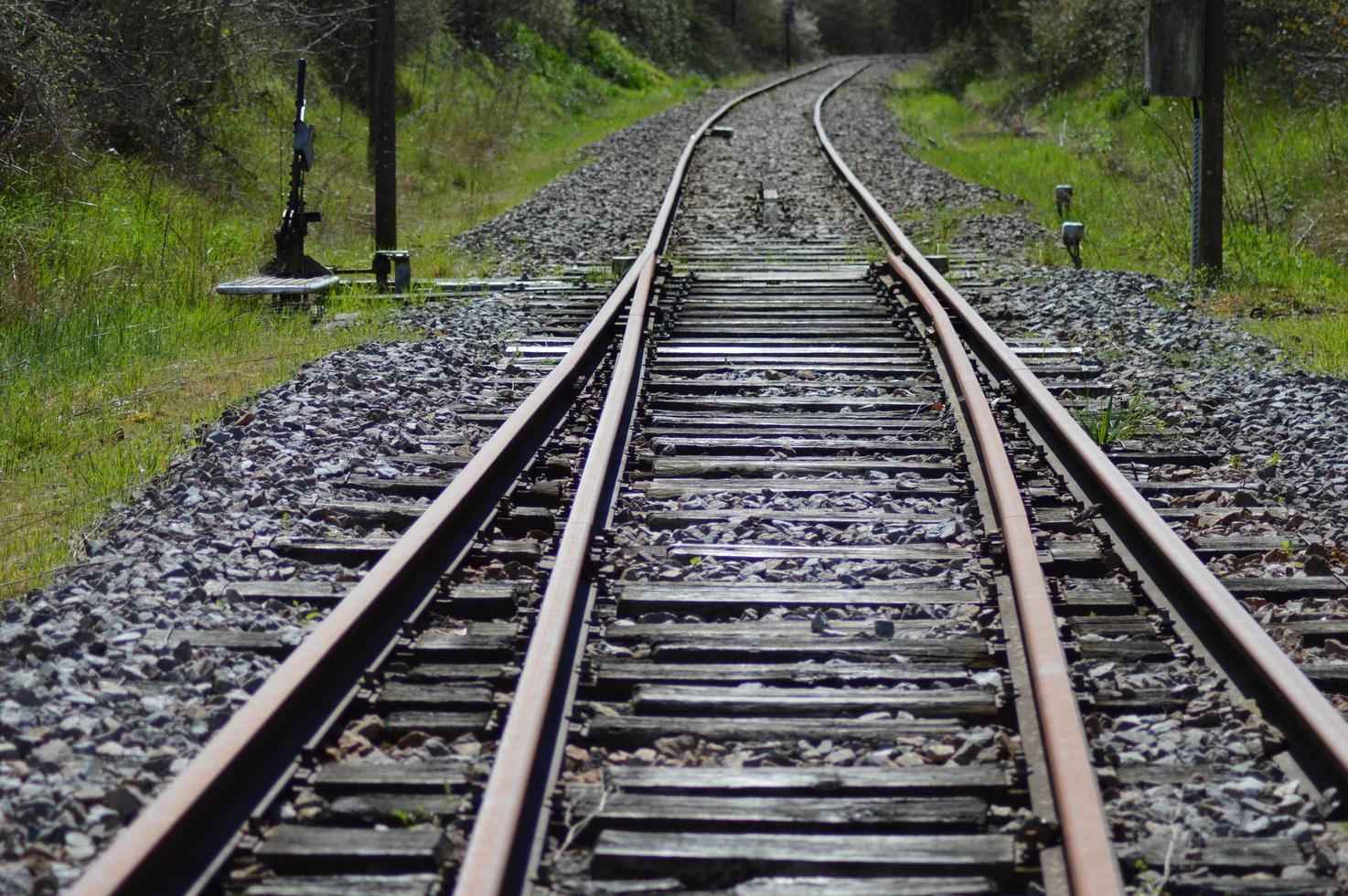 Zoom on a old railroad photo