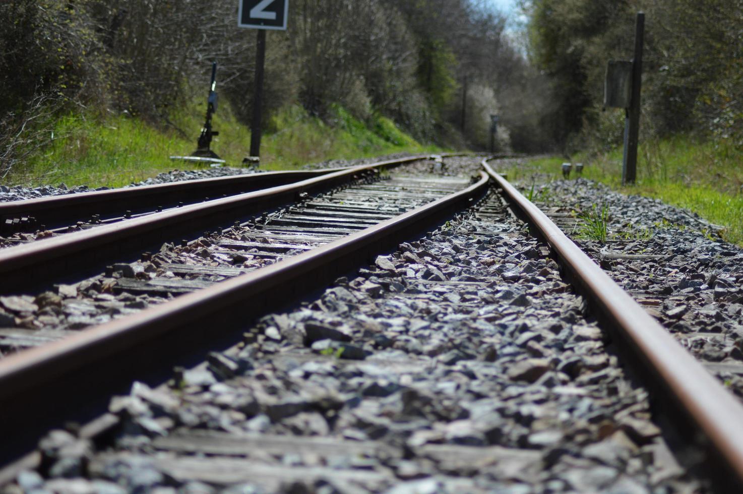 Zoom on a old railroad photo