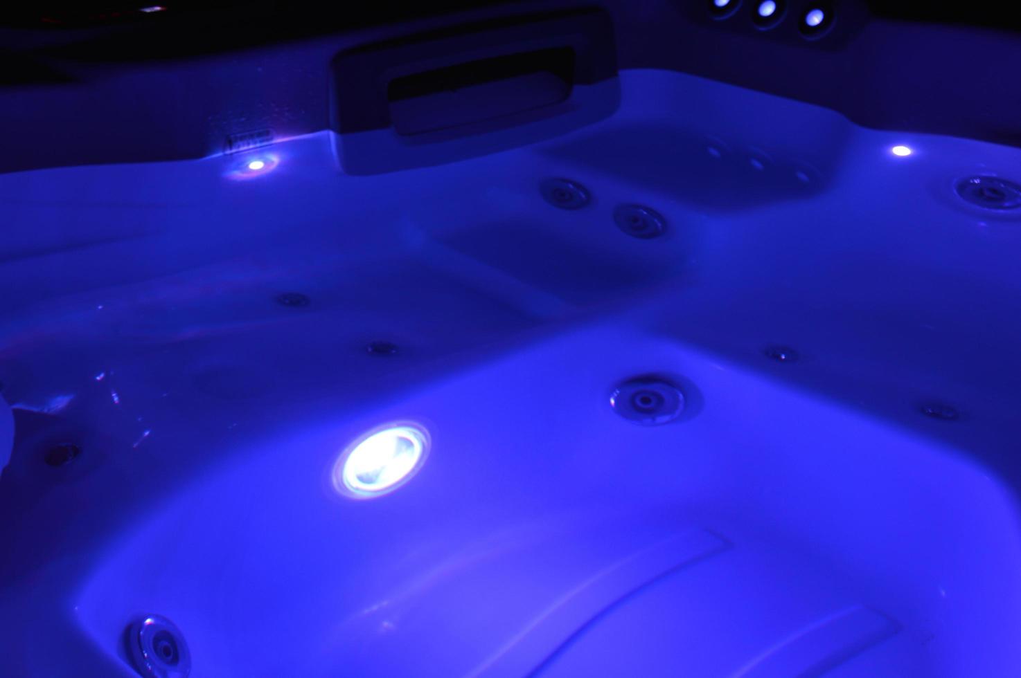 View on a spa at night photo