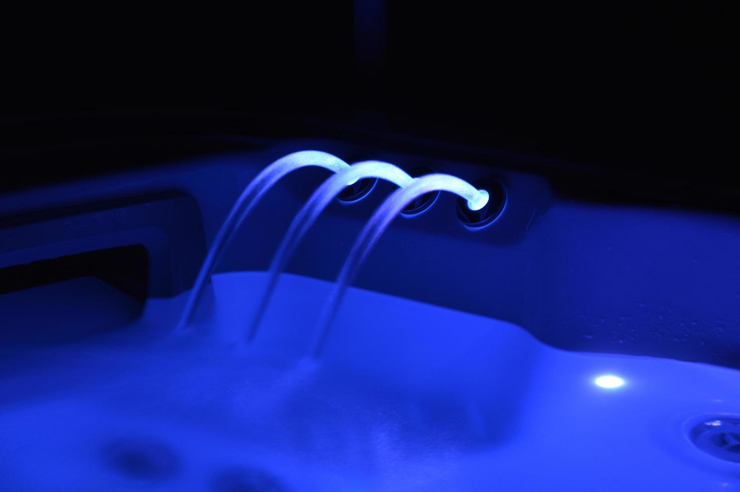 Hot tub at night photo