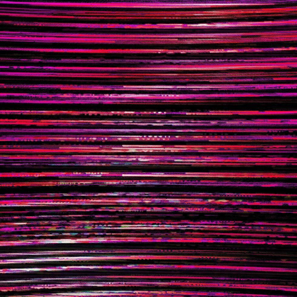 Digital noise lines of Red Color. Pixelated digital glitch, distorted image. Abstract Background. photo
