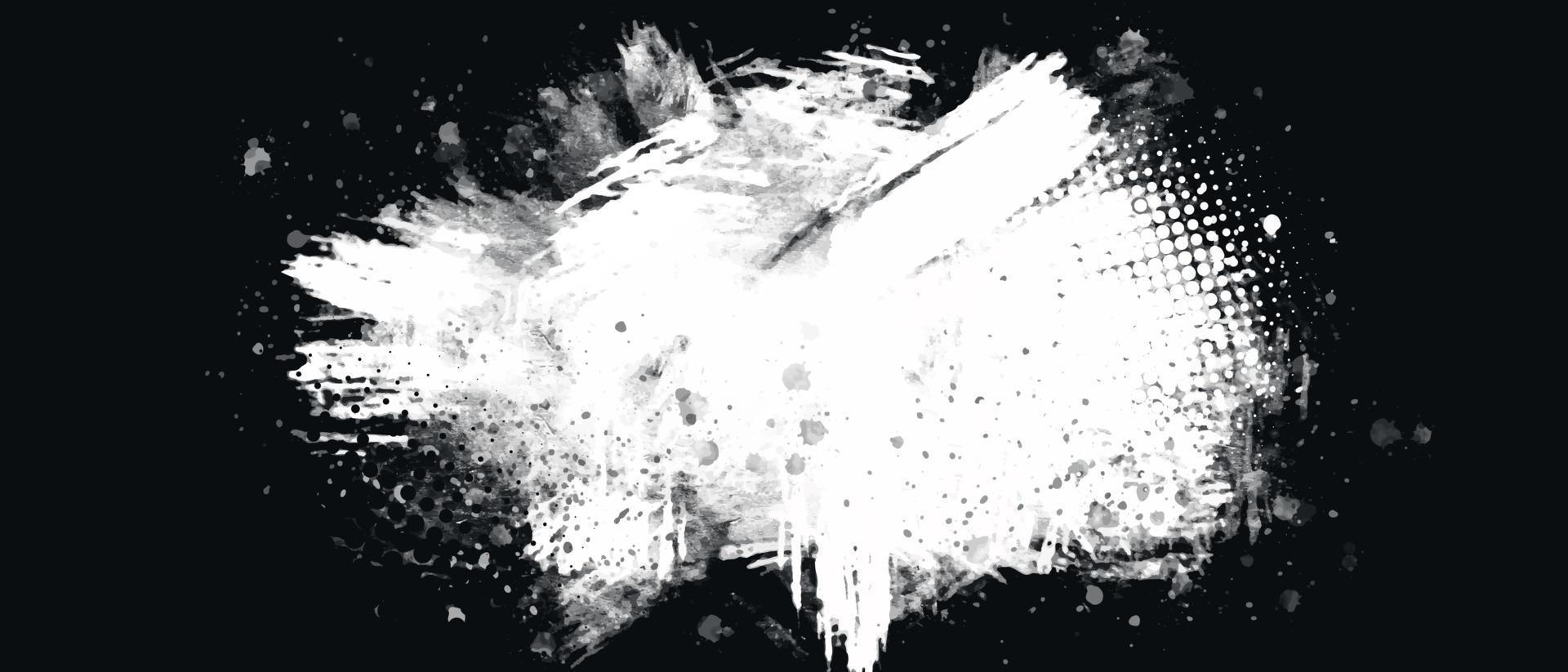 Black and white abstract grunge paint texture background vector