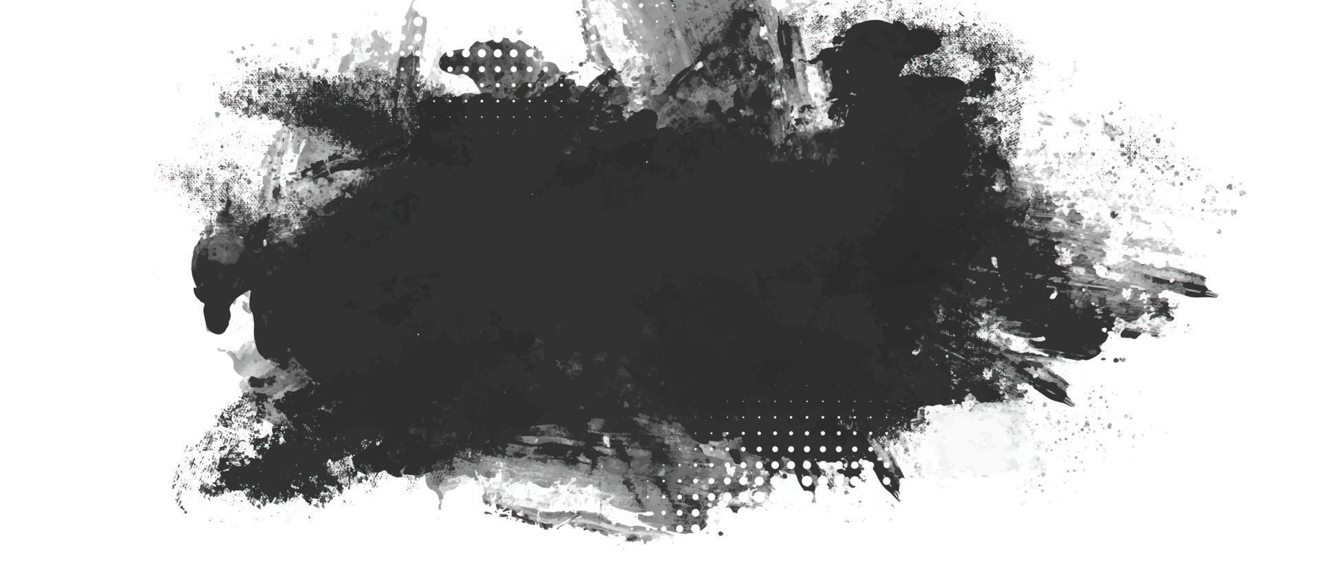 Black and white abstract grunge paint texture background. vector