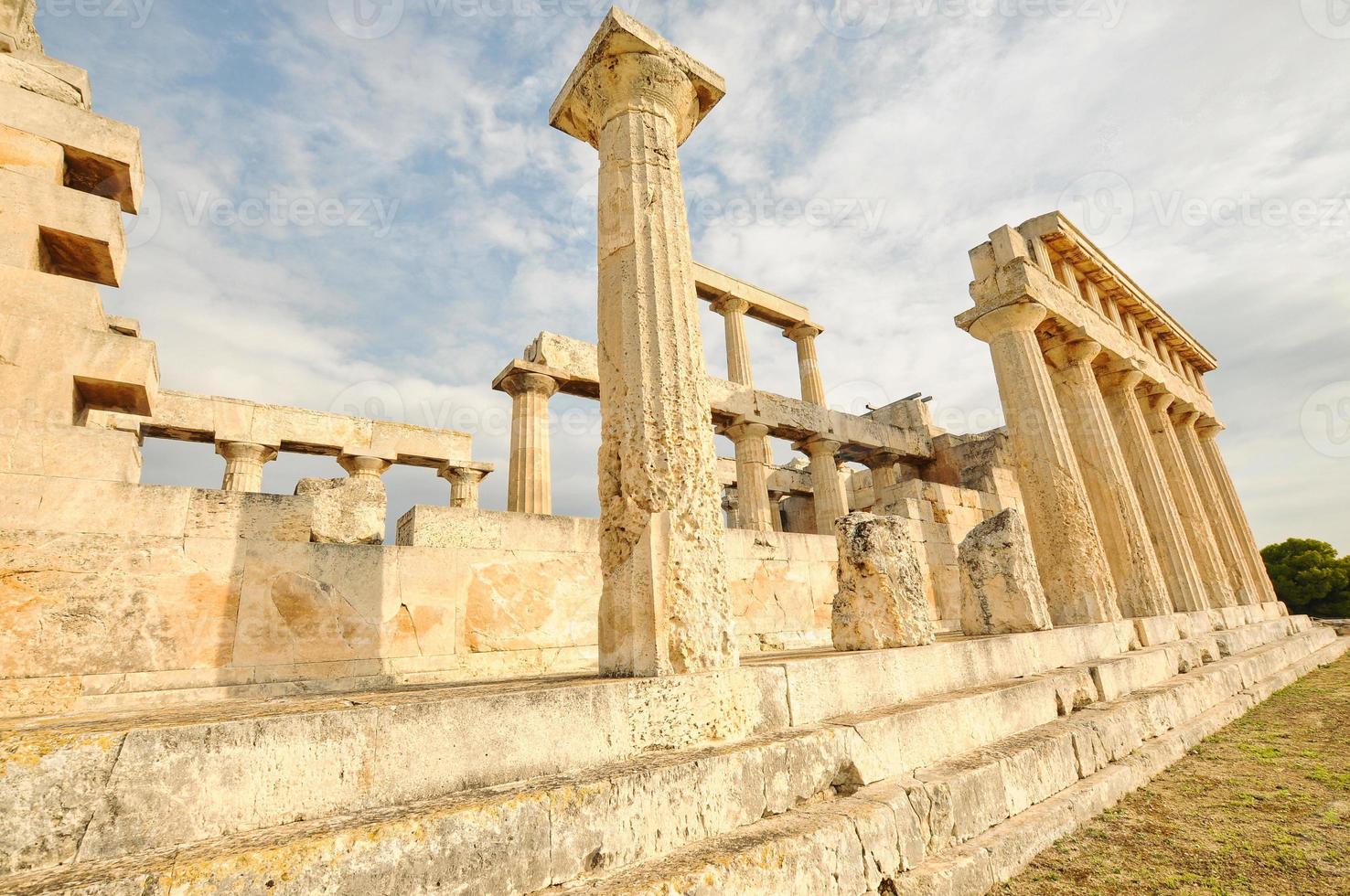 the temple of Aphaia in Aegina island Greece photo