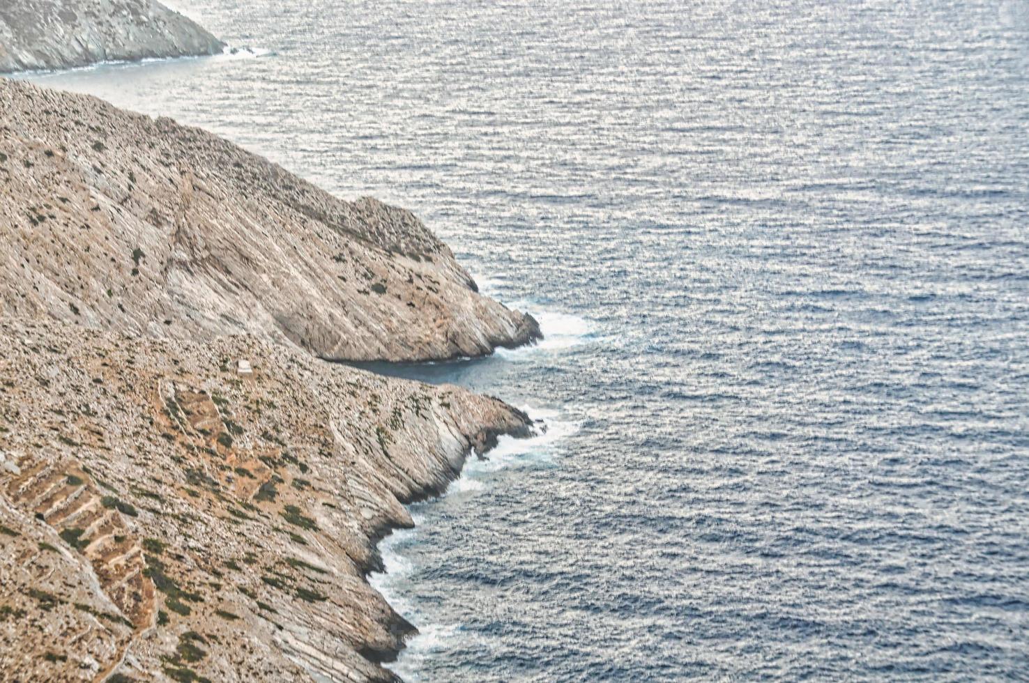 paisaje de la isla de folegandros en grecia foto