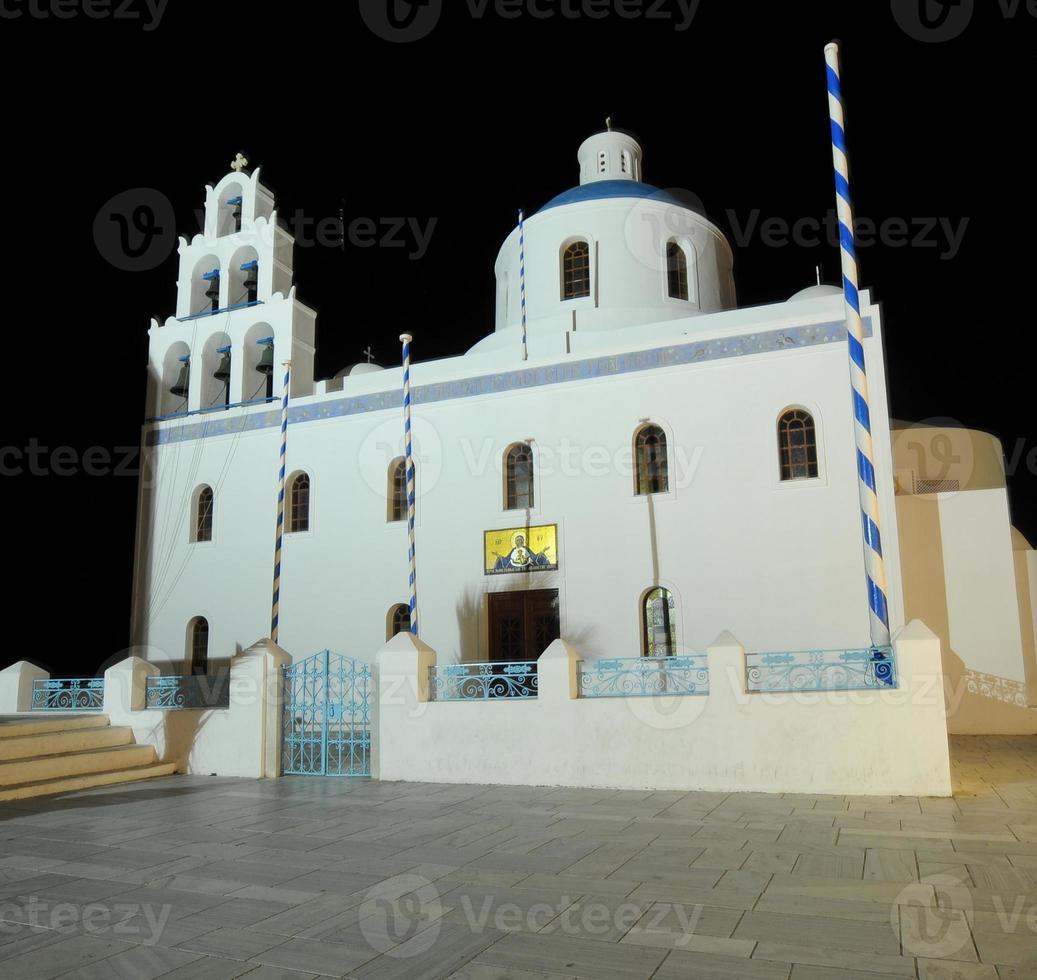 Greek orthodox church in Oia photo