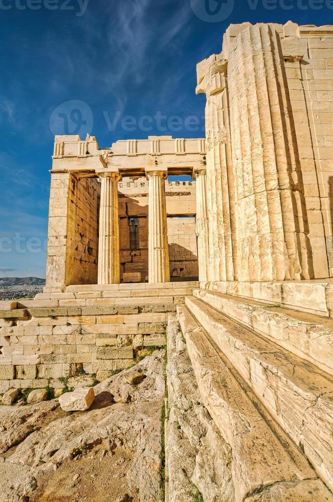 Propylaea in Acropolis of Athens, Greece photo