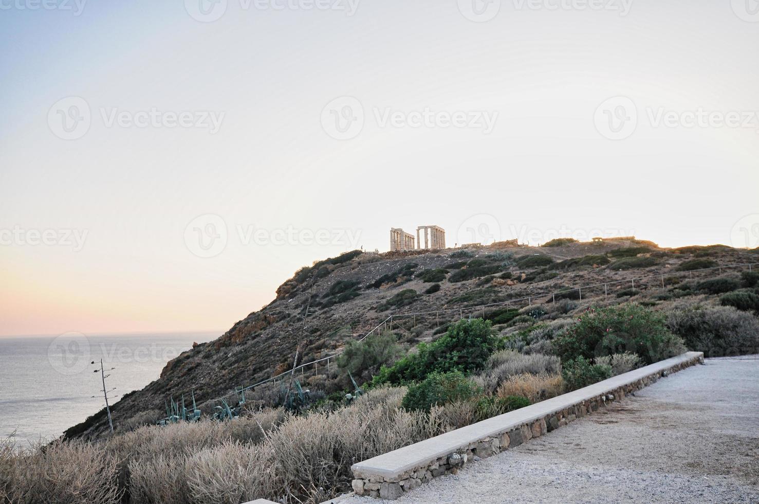 templo de poseidon en grecia, sounion foto