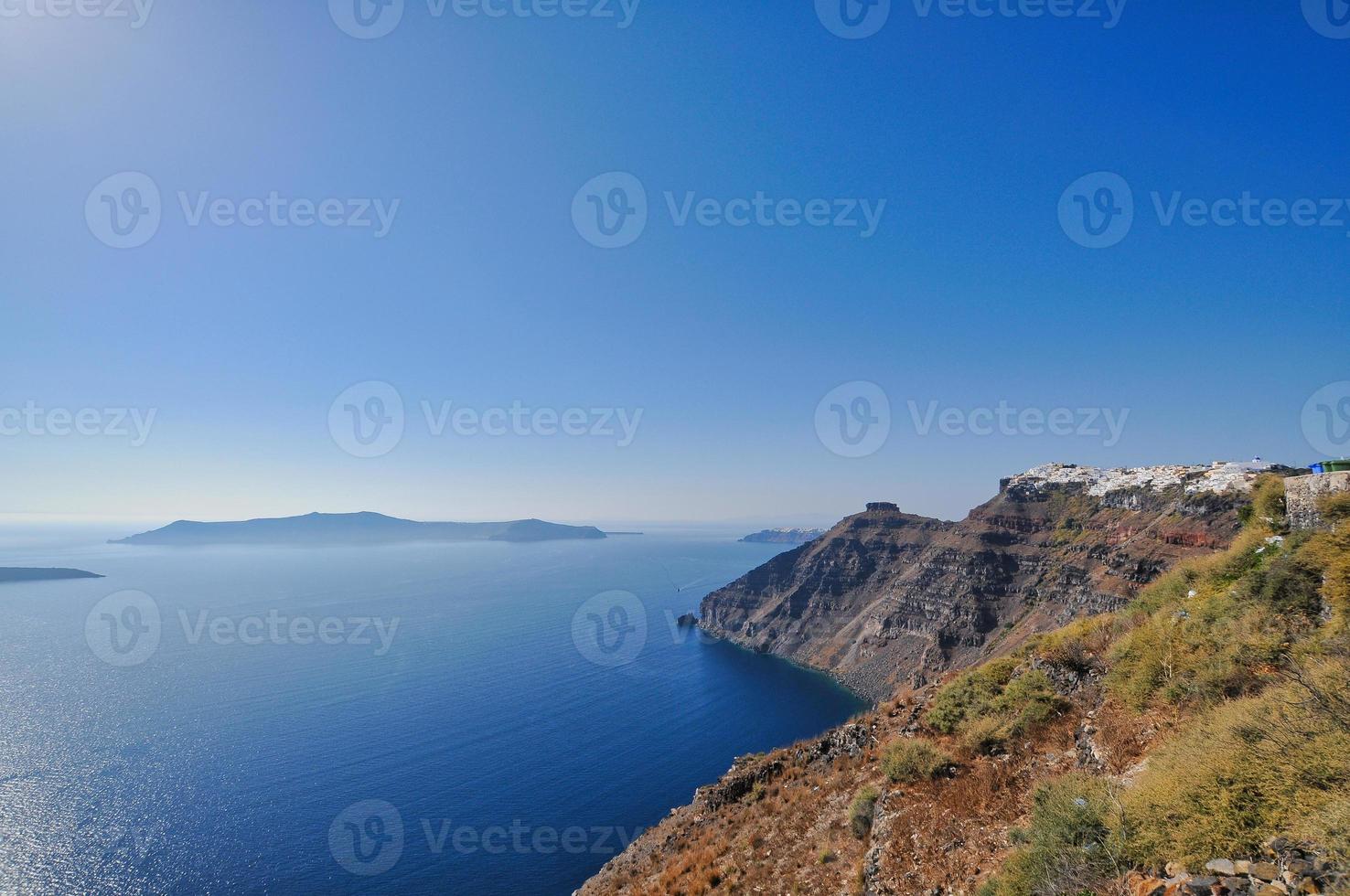 Beautiful view at Santorini island photo