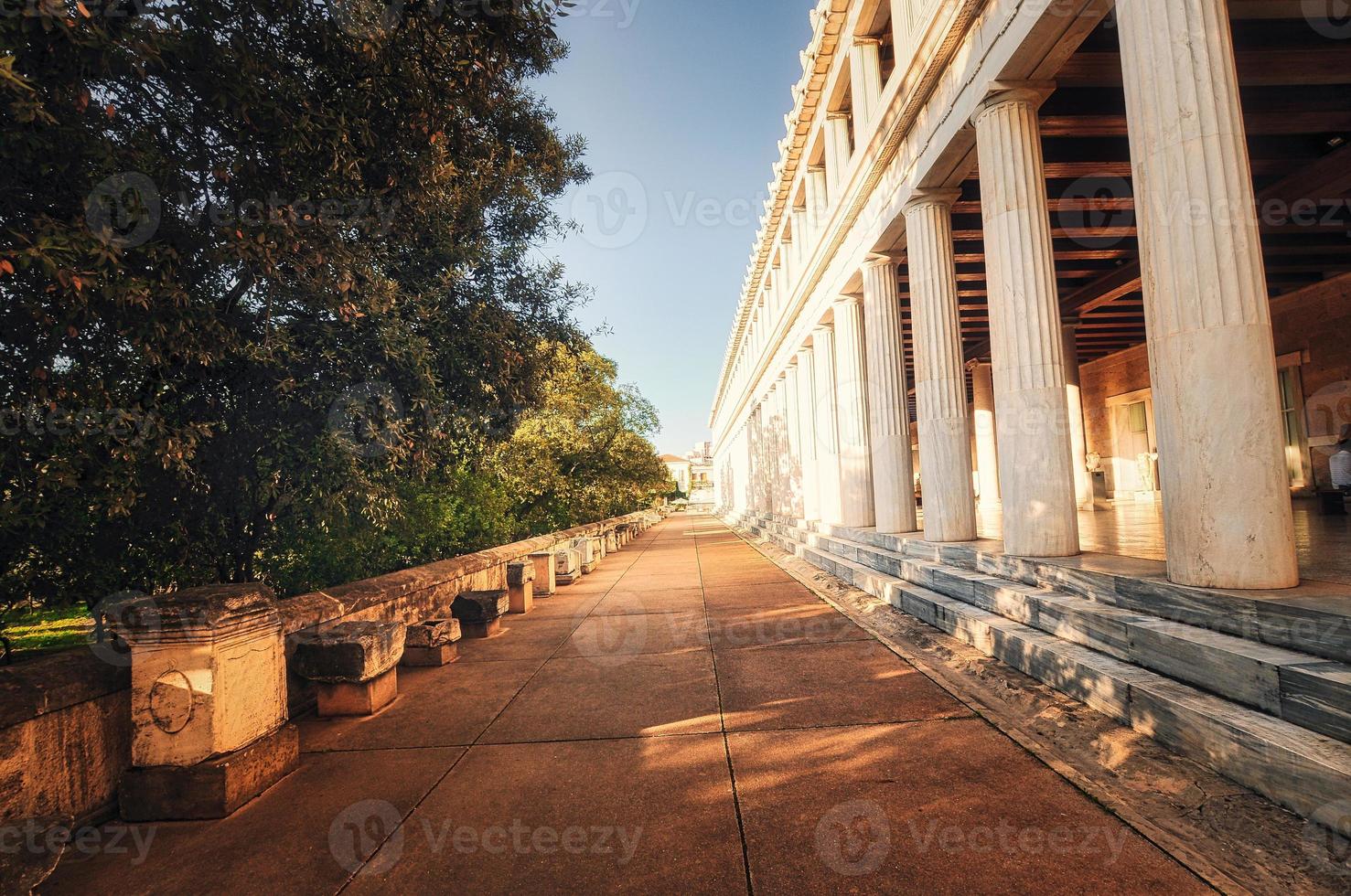 Stoa of Attalos in ancient Agora  of Athens Greece photo