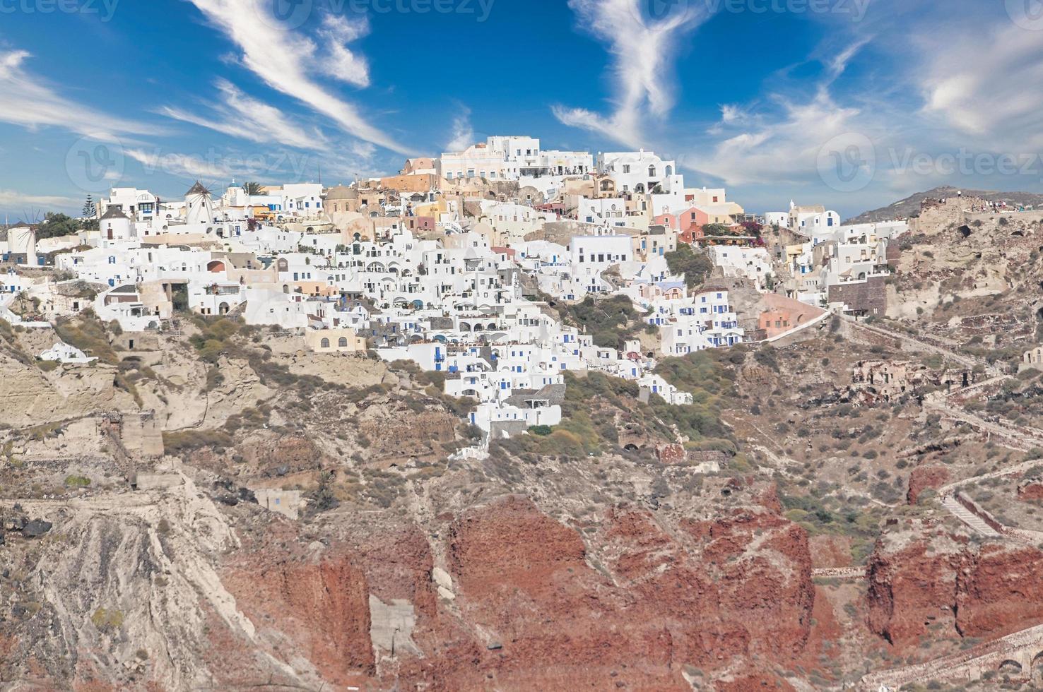 amazing romantic Santorini island, Greece photo