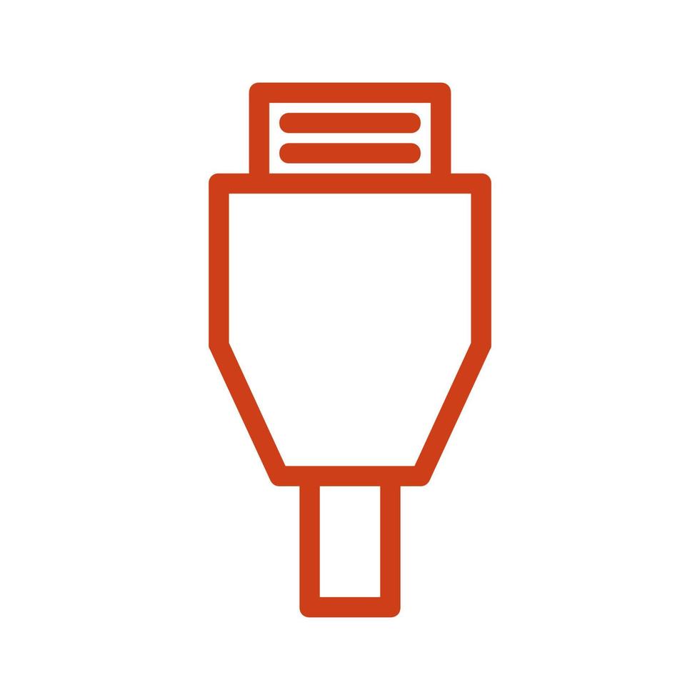 Usb cable illustrated on a white background vector