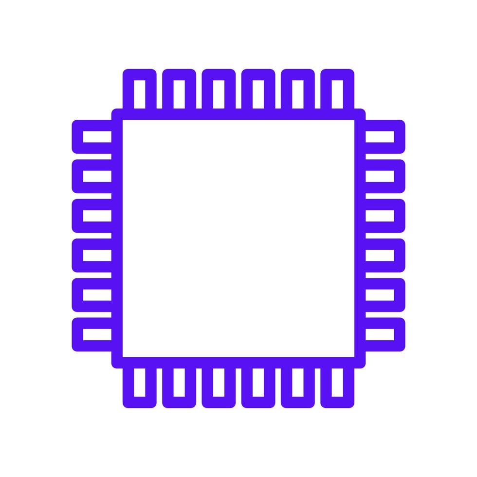 Microchip illustrated on a white background vector