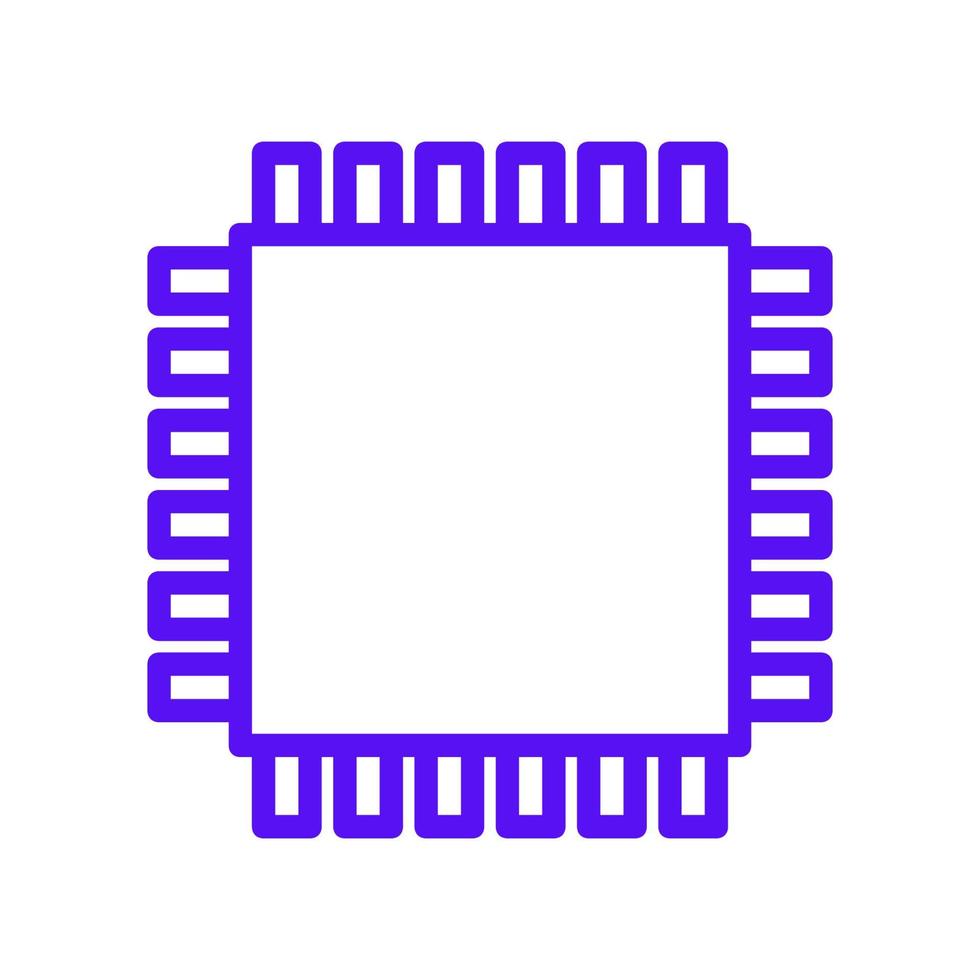 Microchip illustrated on a white background vector