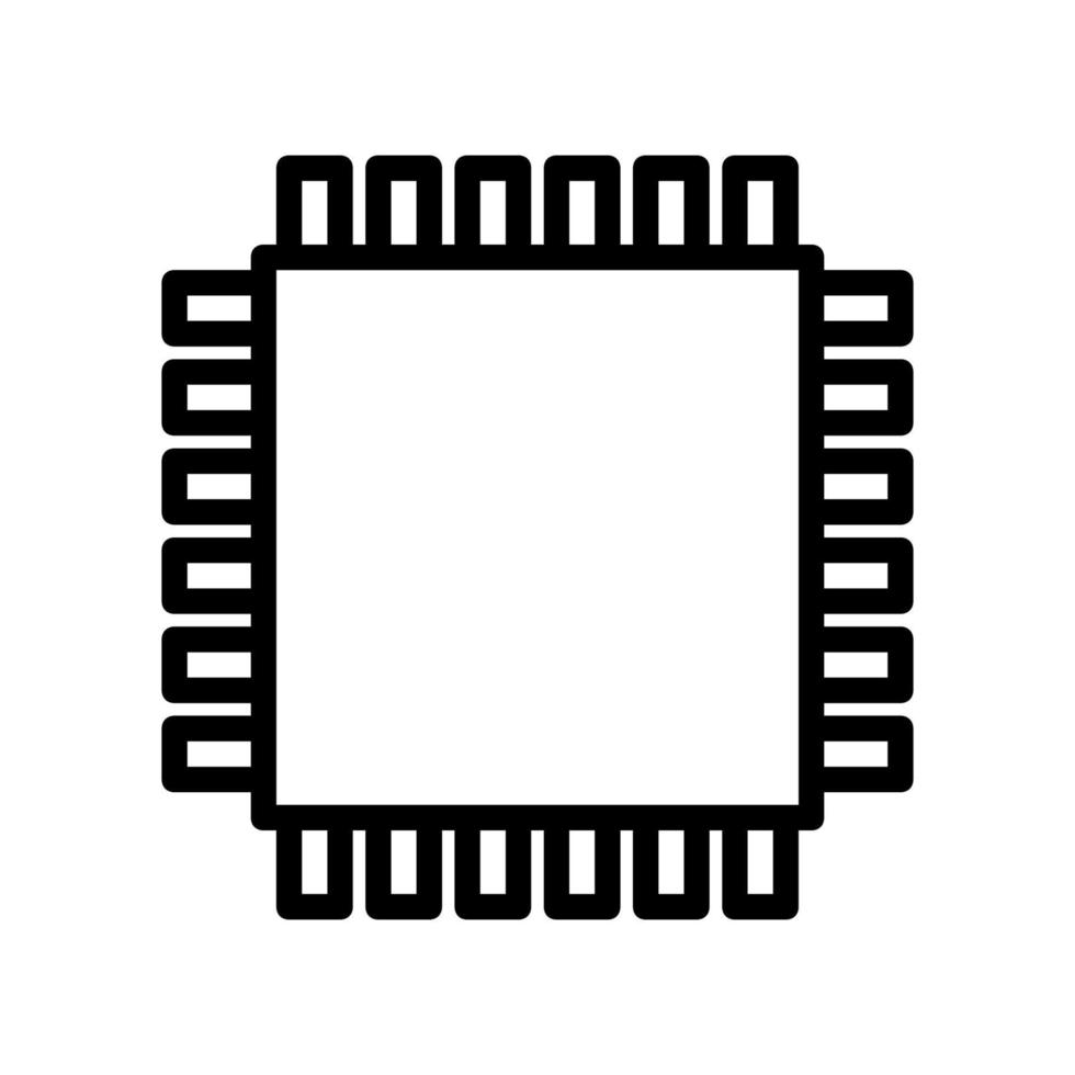 microchip ilustrado sobre un fondo blanco vector