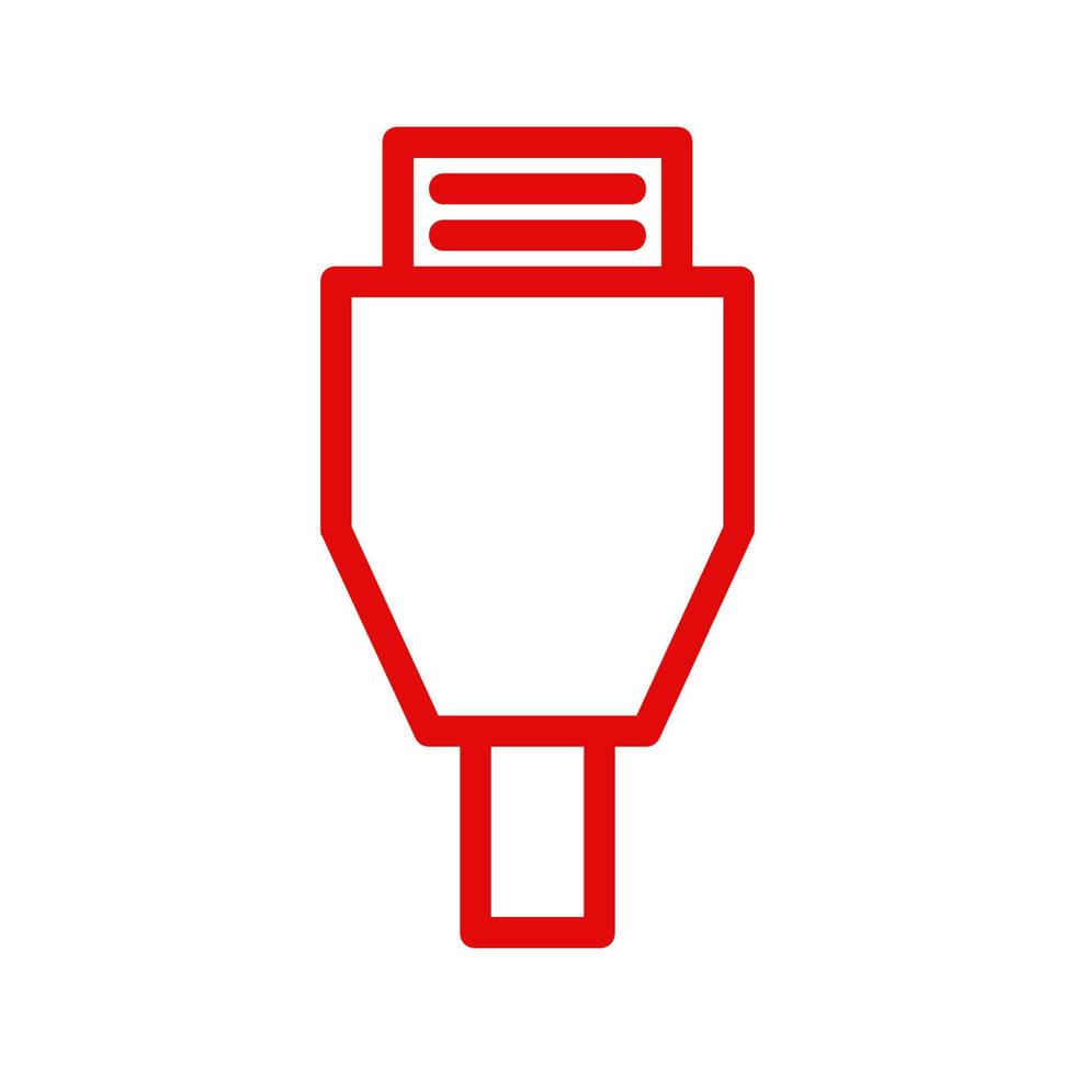 Usb cable illustrated on a white background vector