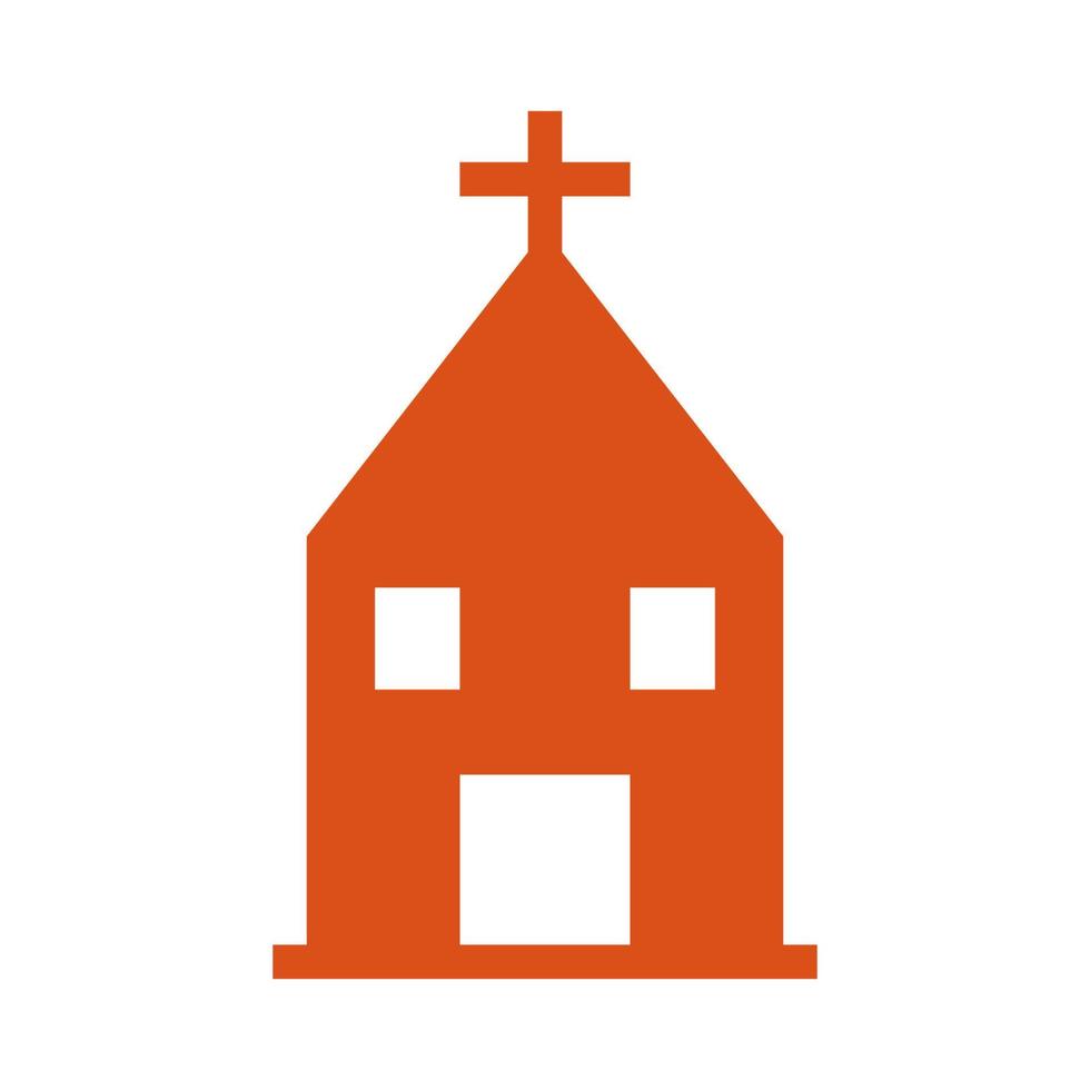 Church illustrated on a white background vector