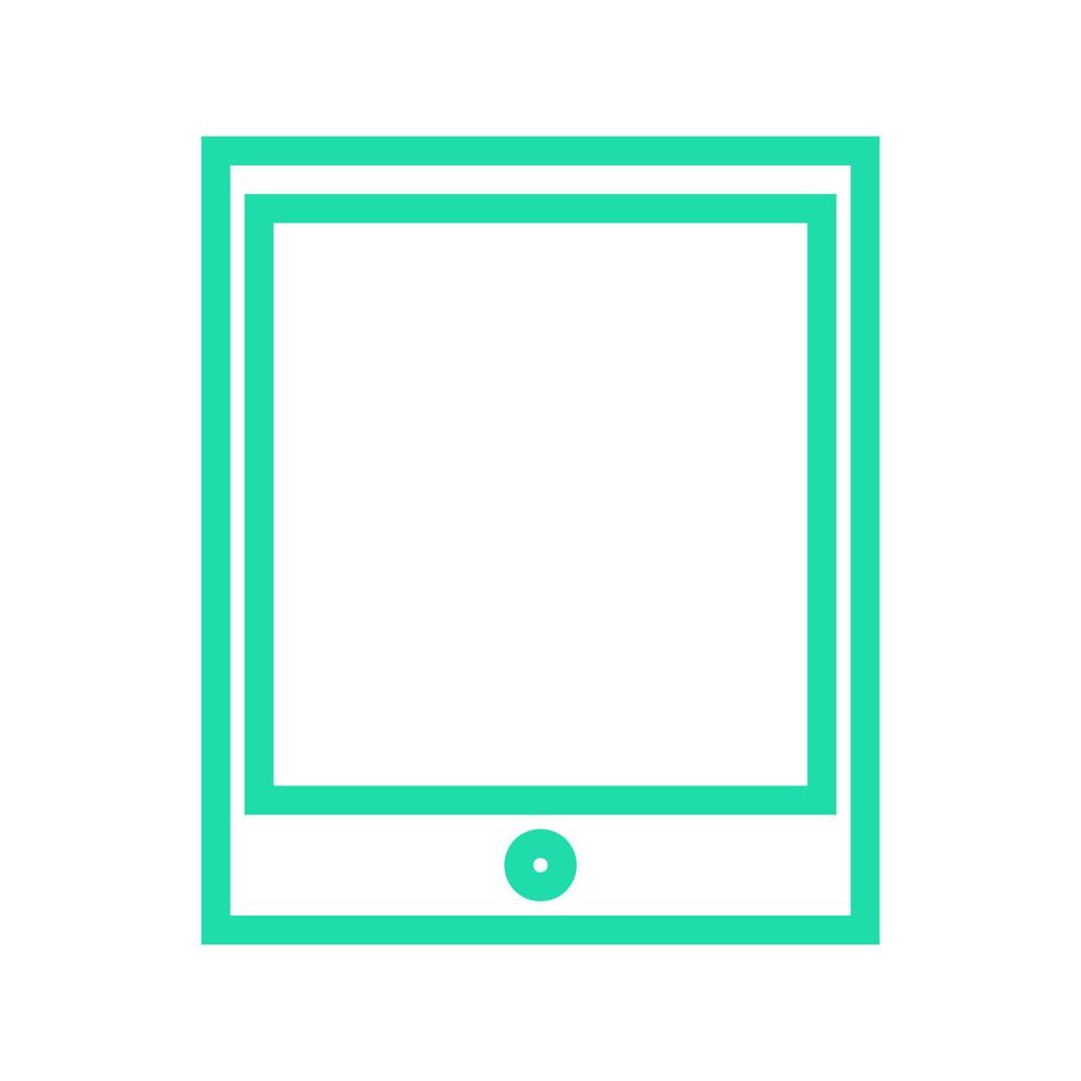 tableta ilustrada sobre un fondo blanco vector