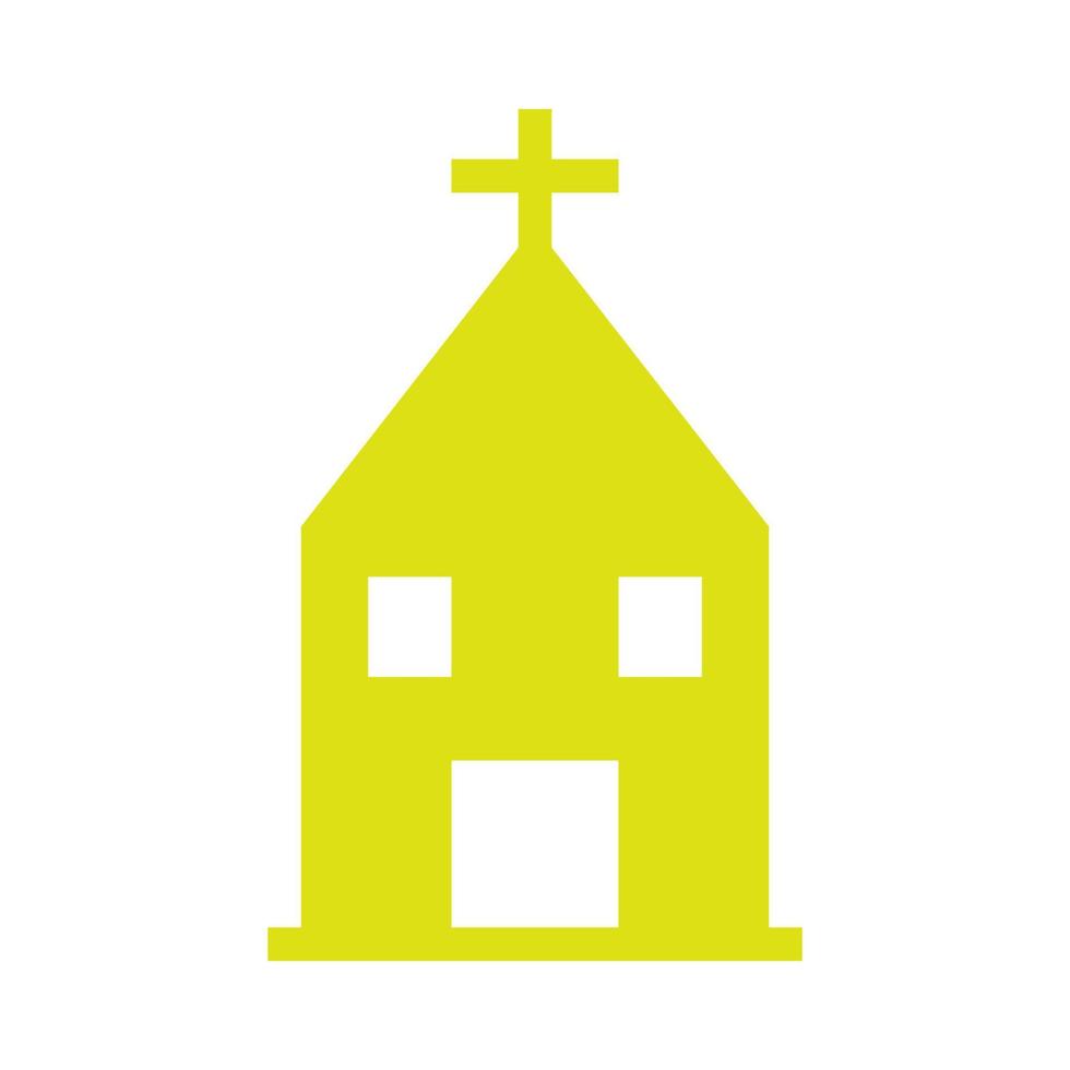 Church illustrated on a white background vector