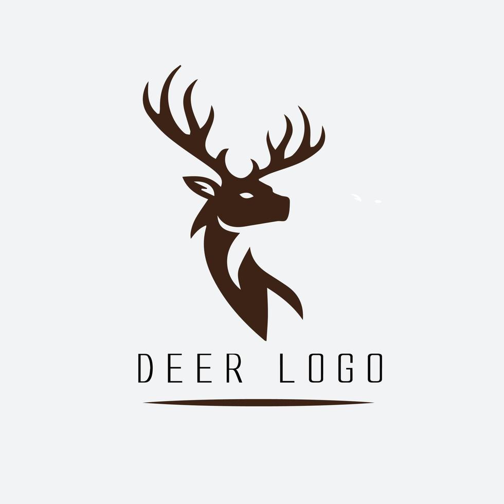 Deer icon for business Initials Monogram logo vector