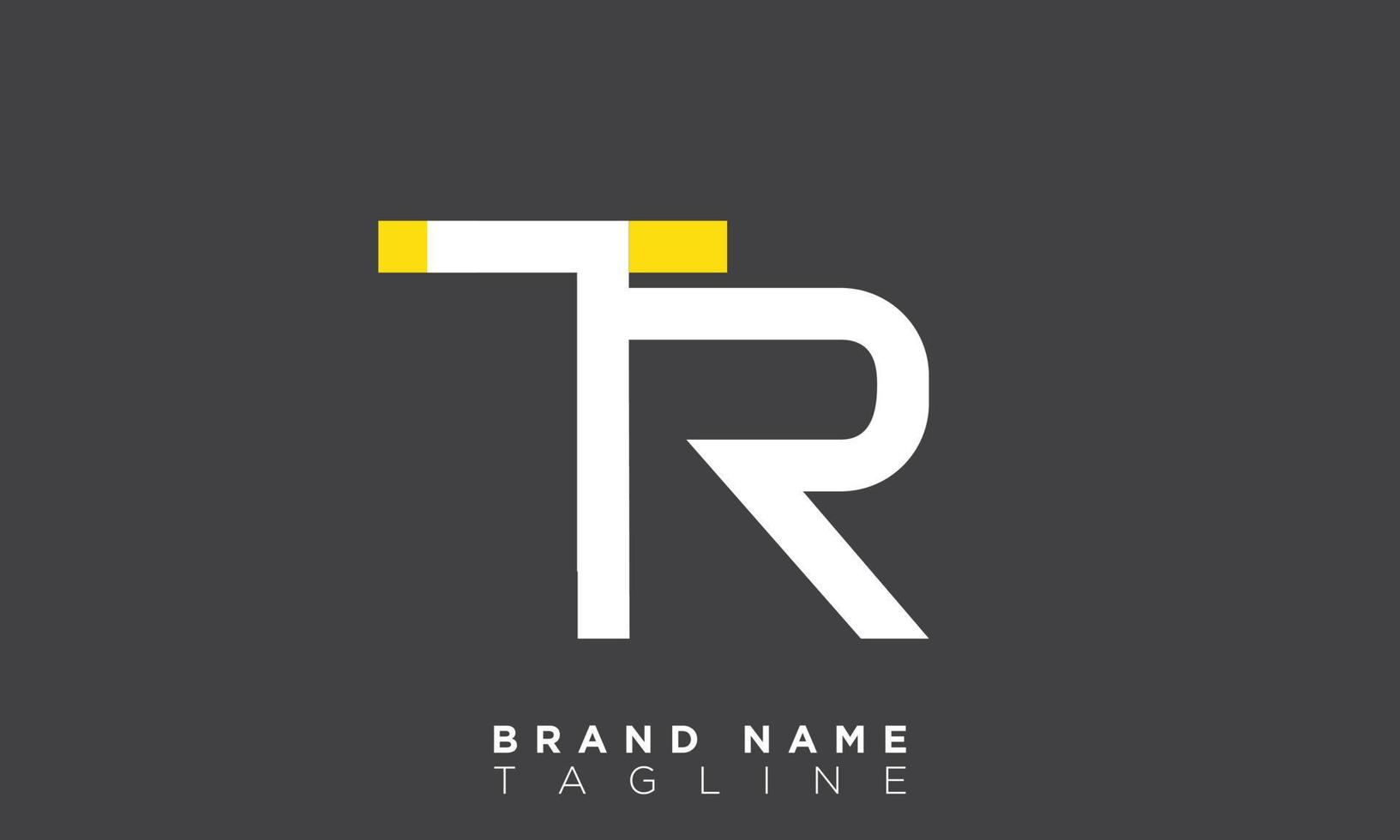 TR Alphabet letters Initials Monogram logo RT, T and R vector