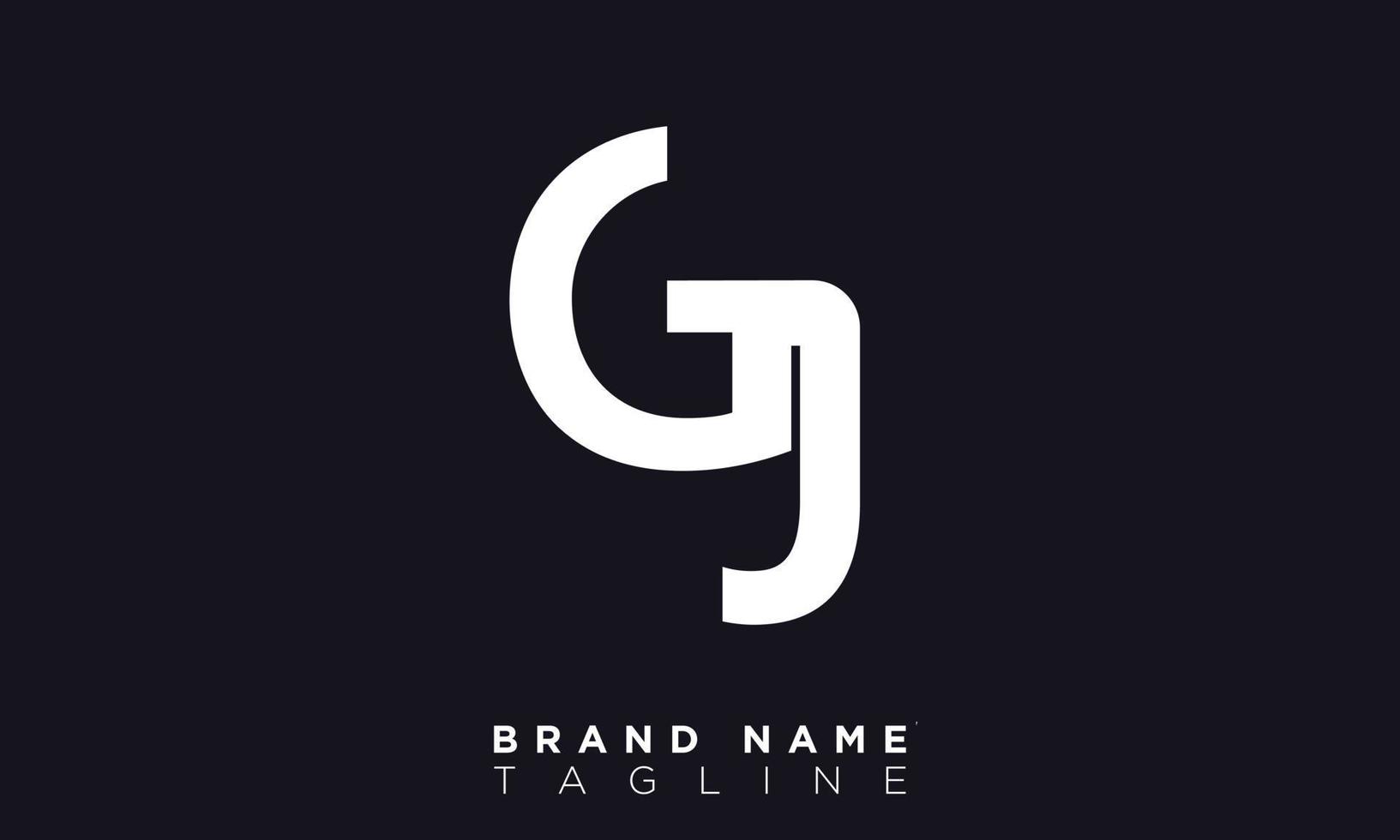 GJ Alphabet letters Initials Monogram logo JG, G and J vector