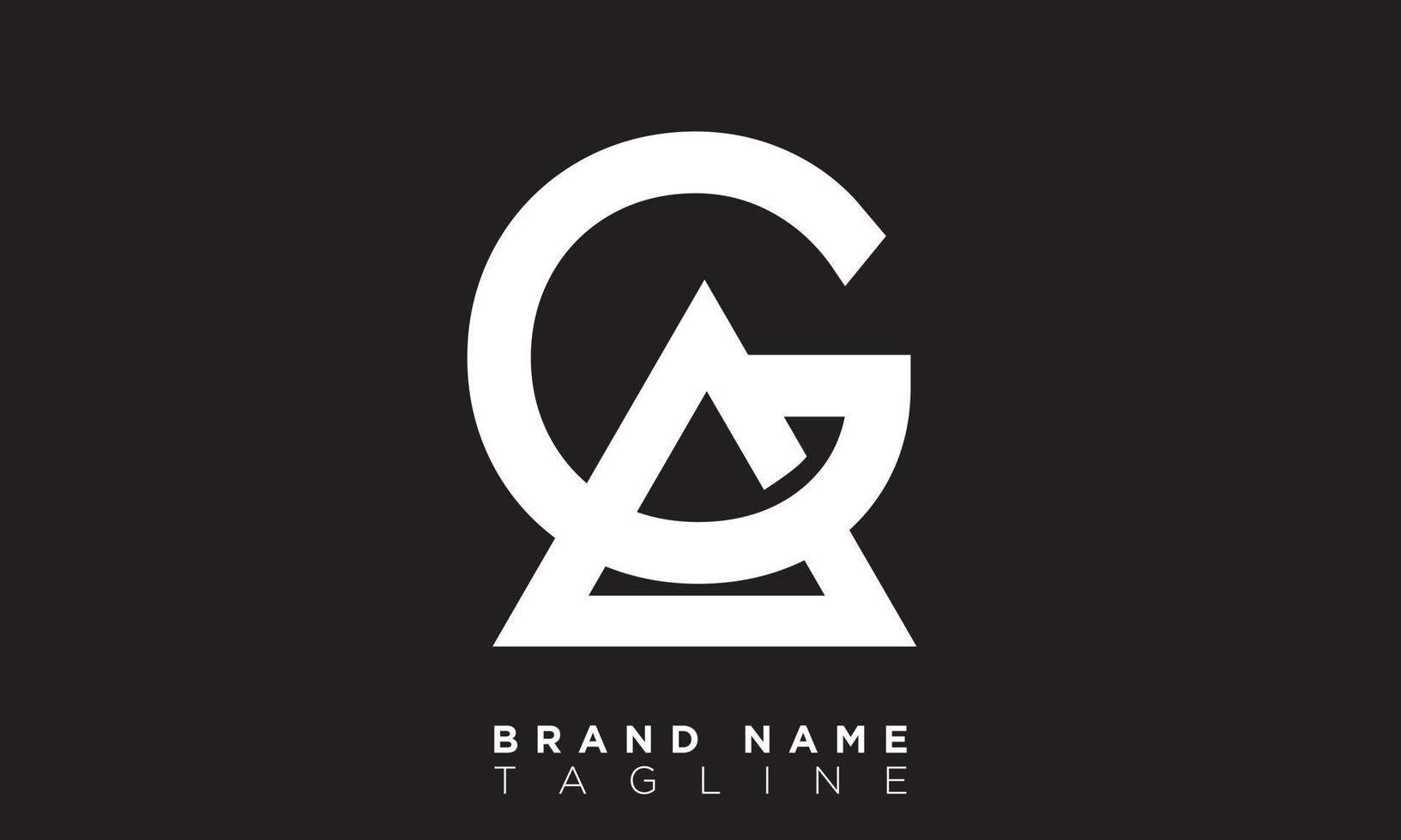 GA Alphabet letters Initials Monogram logo AG, G and A vector