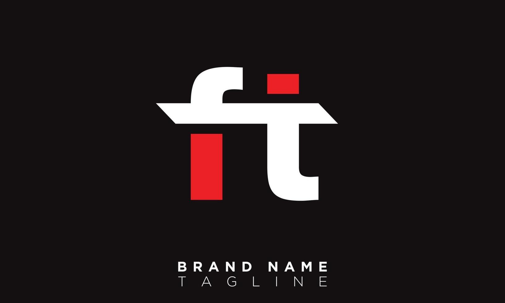 FT Alphabet letters Initials Monogram logo TF, F and T vector