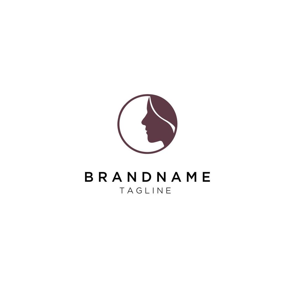 Lady  icon for business Initials Monogram logo vector