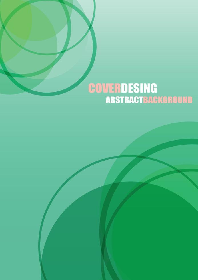 Abstract green circle vertical poster vector design