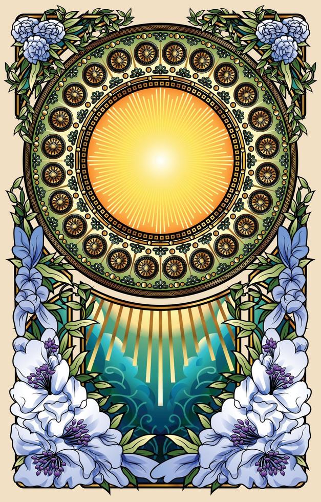 Art Nouveau Frame Background vector