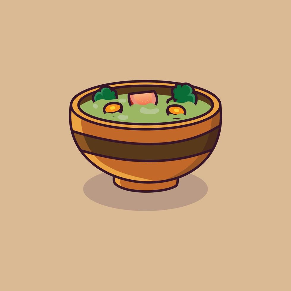 Bowls of soups vector