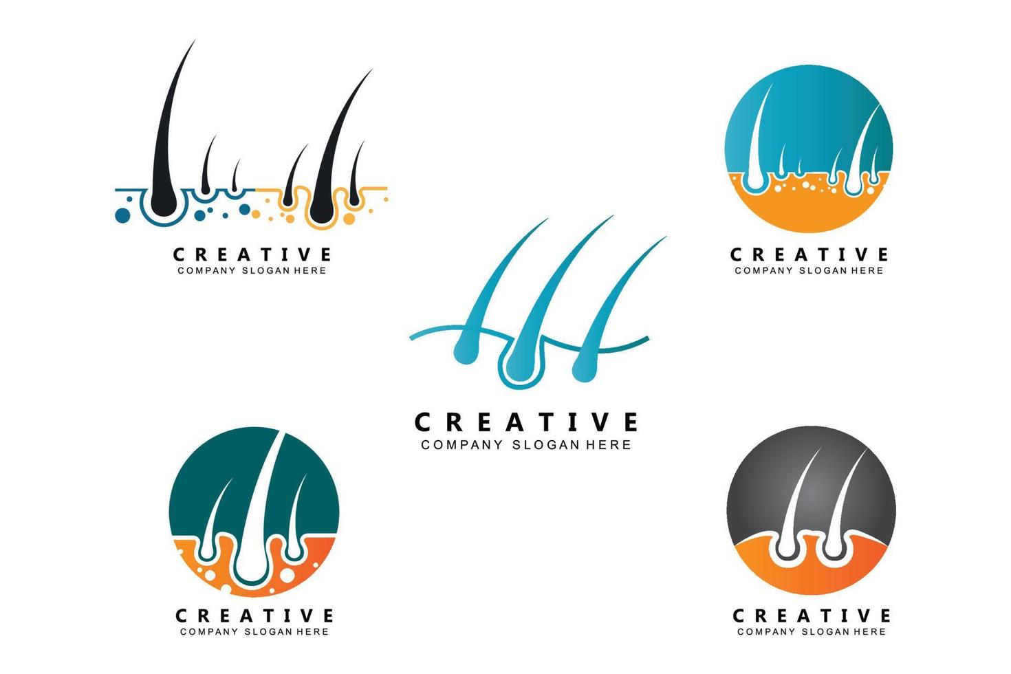 hair care logo vector icon skin health illustration design concept