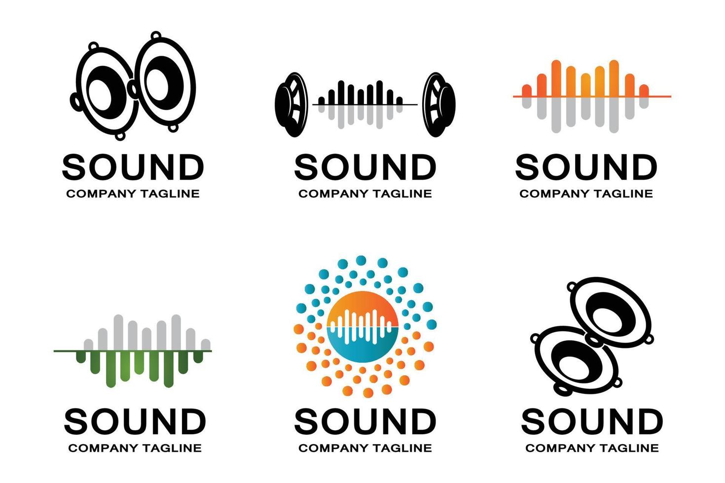 Simple music sound logo vector icon