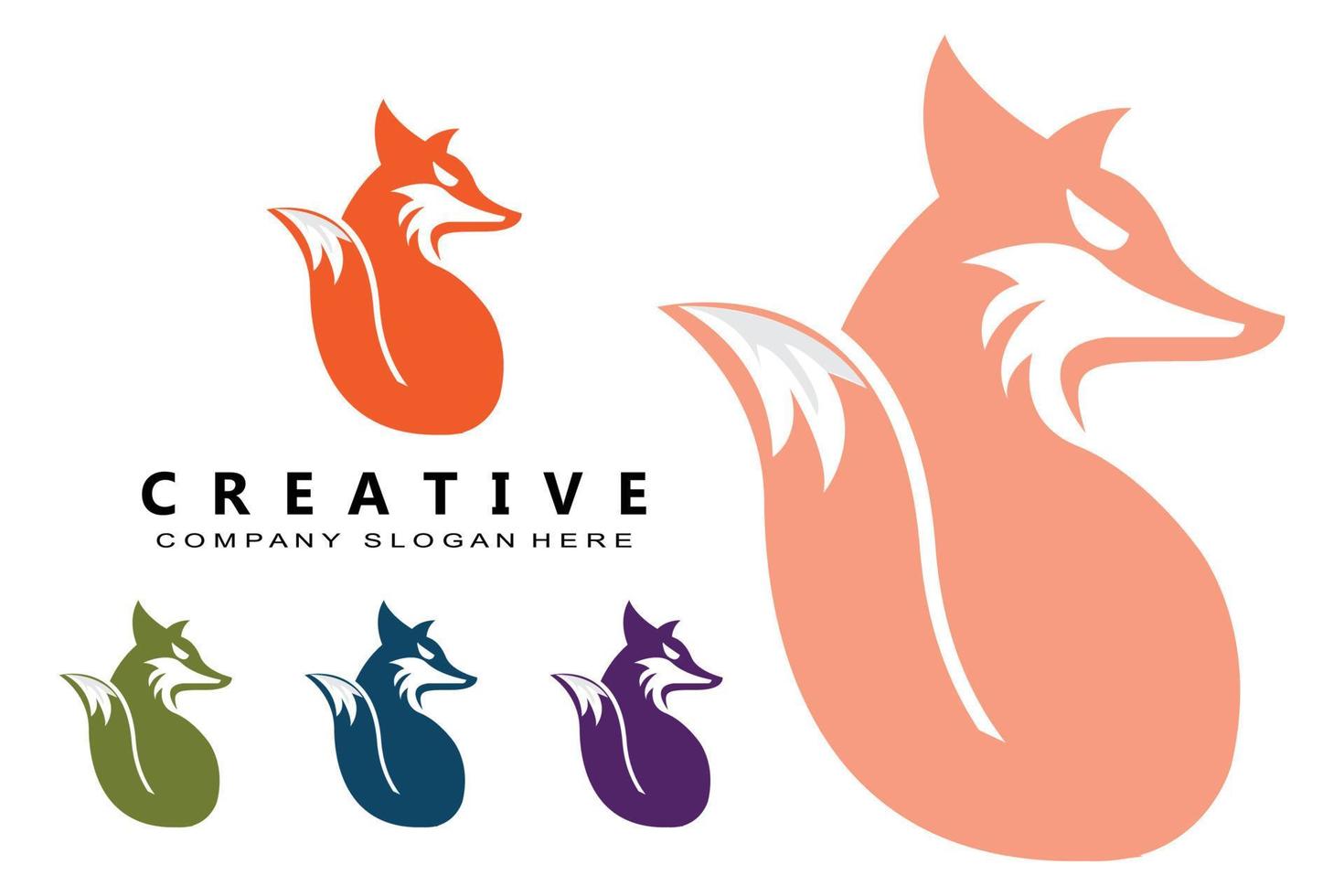 wolf animal vector icon symbol, fox logo
