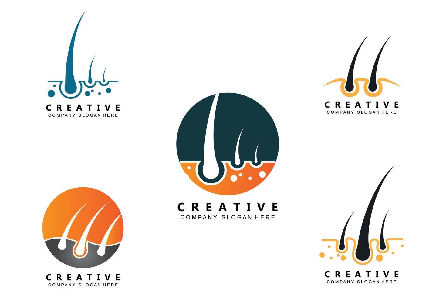 hair care logo vector icon skin health illustration design concept