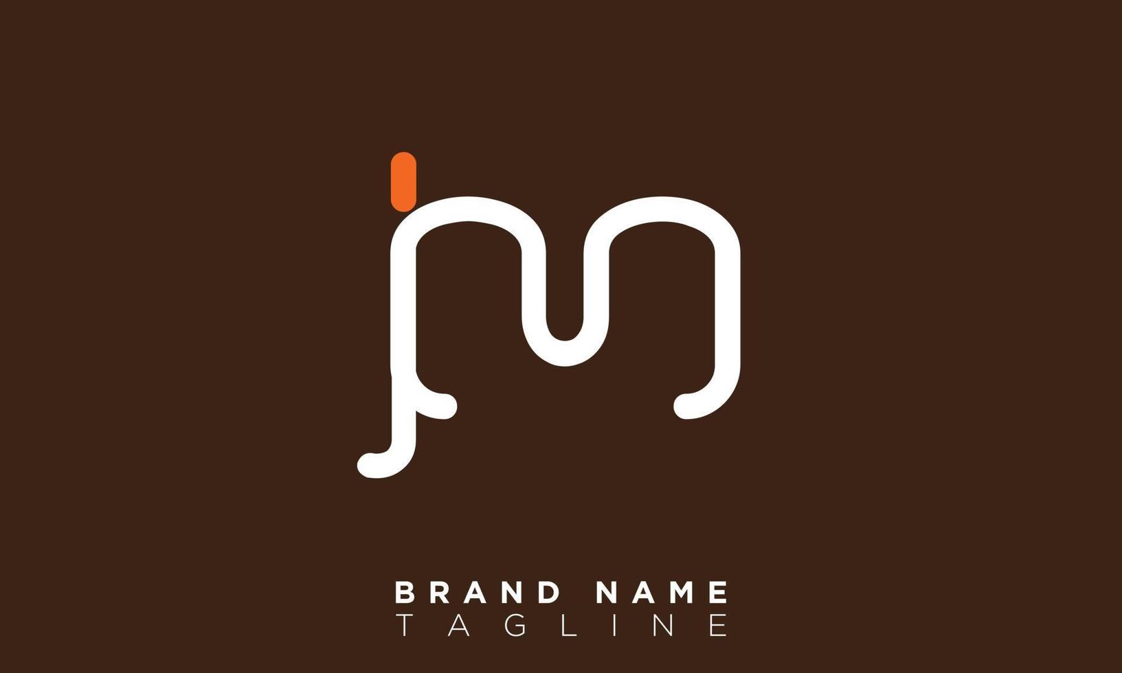 JM Alphabet letters Initials Monogram logo MJ, J and M vector
