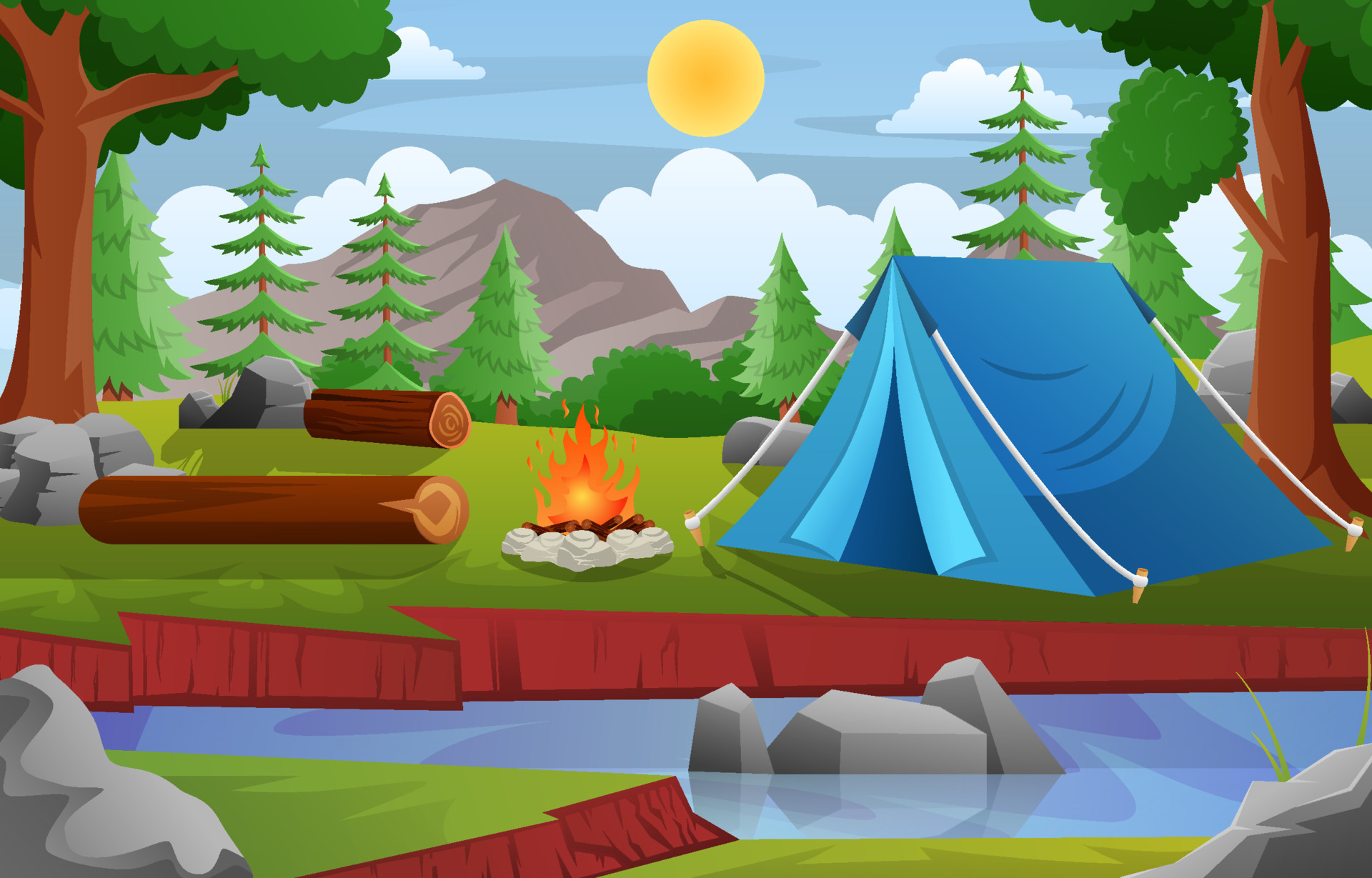 Vacation Activity Picnic Background 8208084 Vector Art at Vecteezy