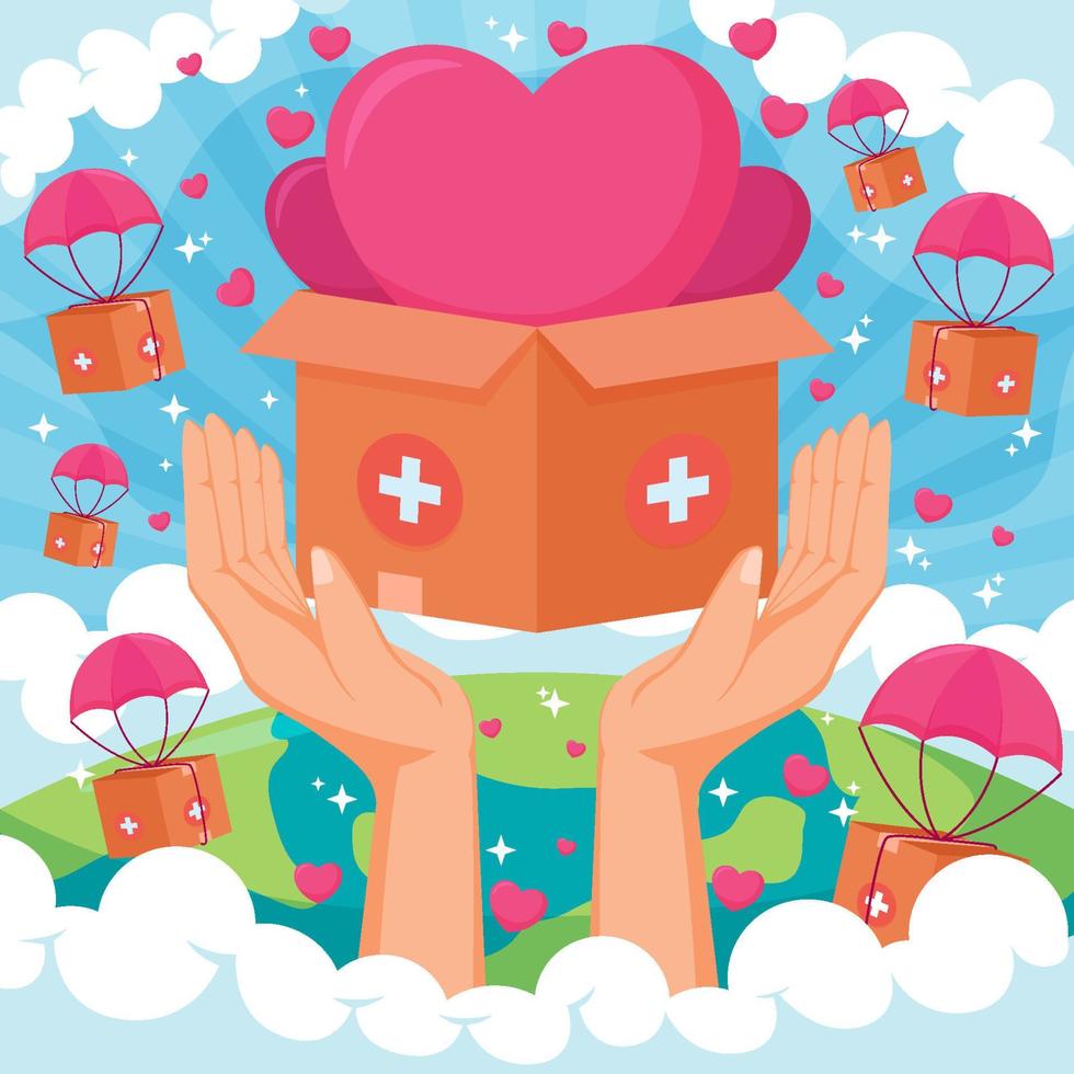 World Humanitarian Day Background vector