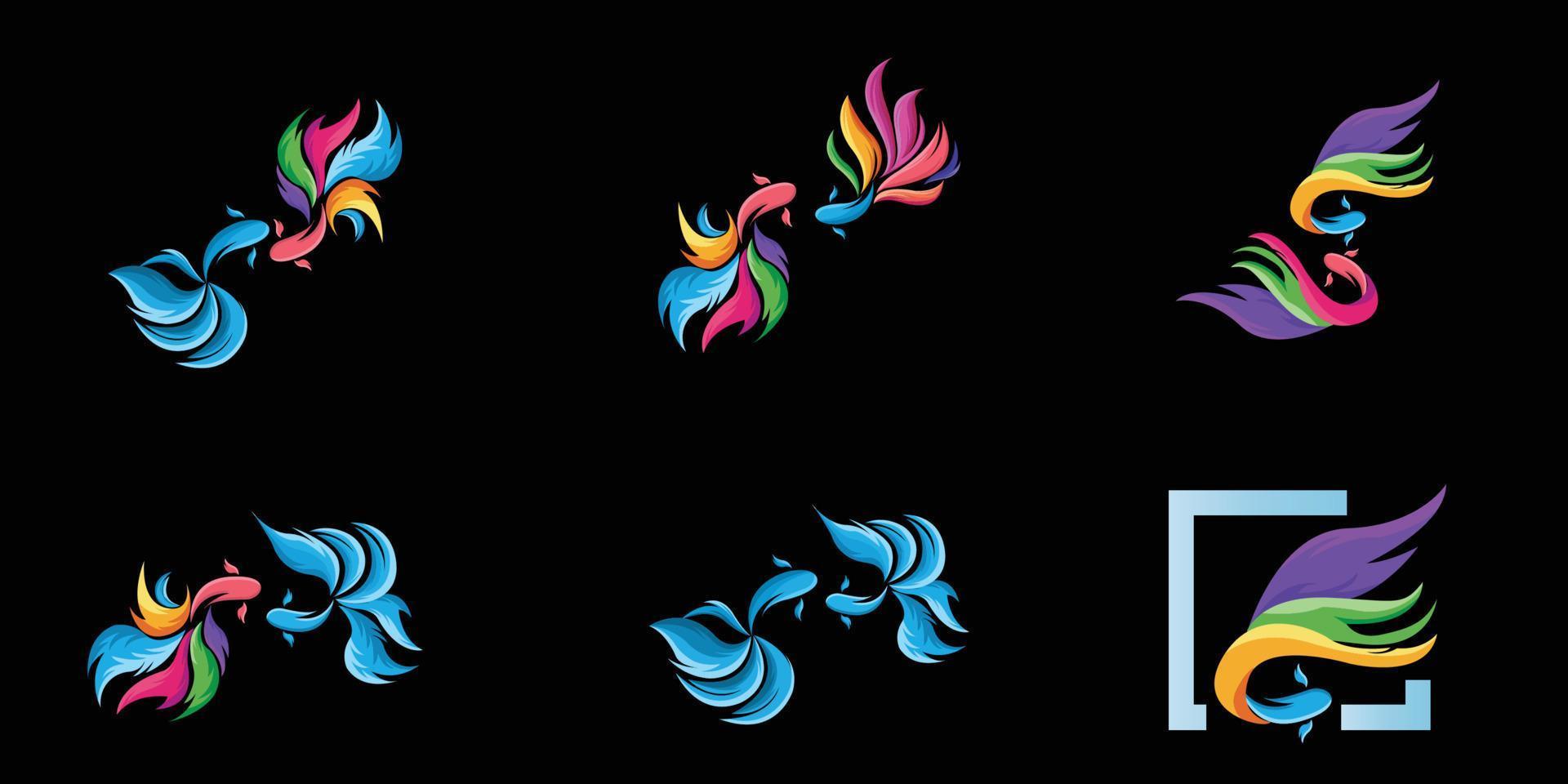 pez guppy icono vector logo gratis