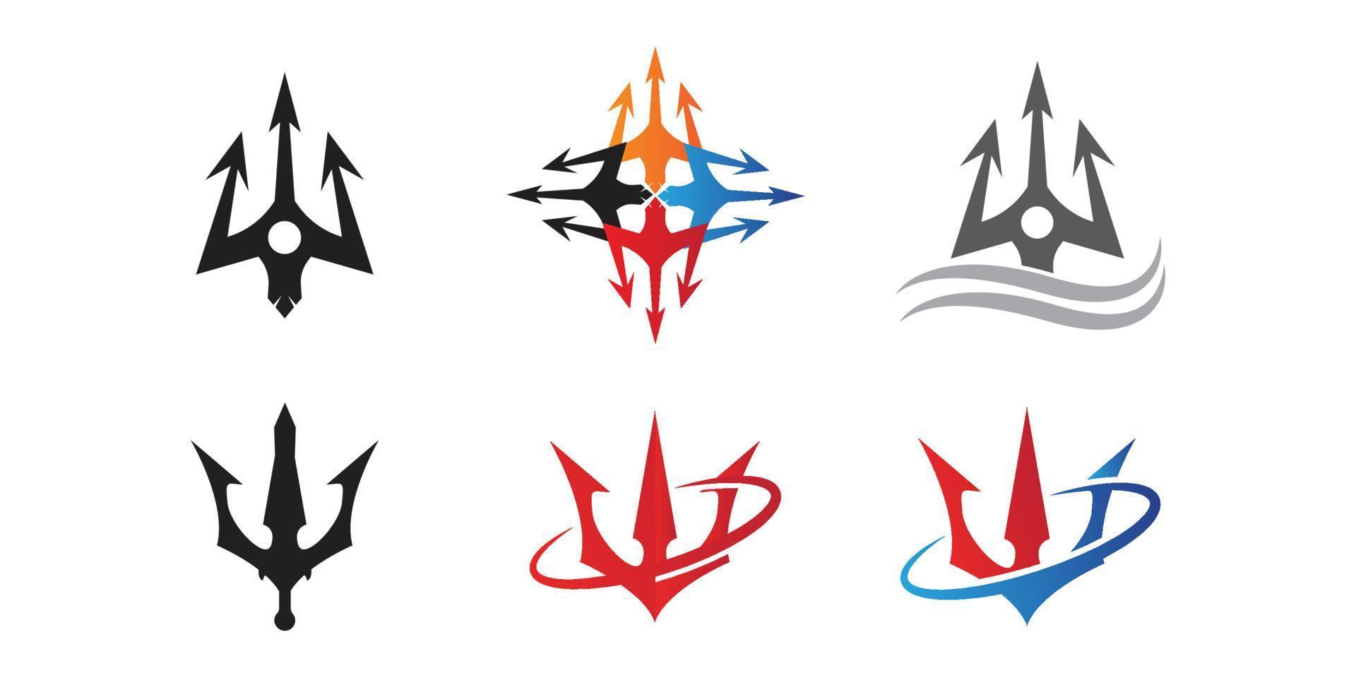 Trident Logo Template vector icon