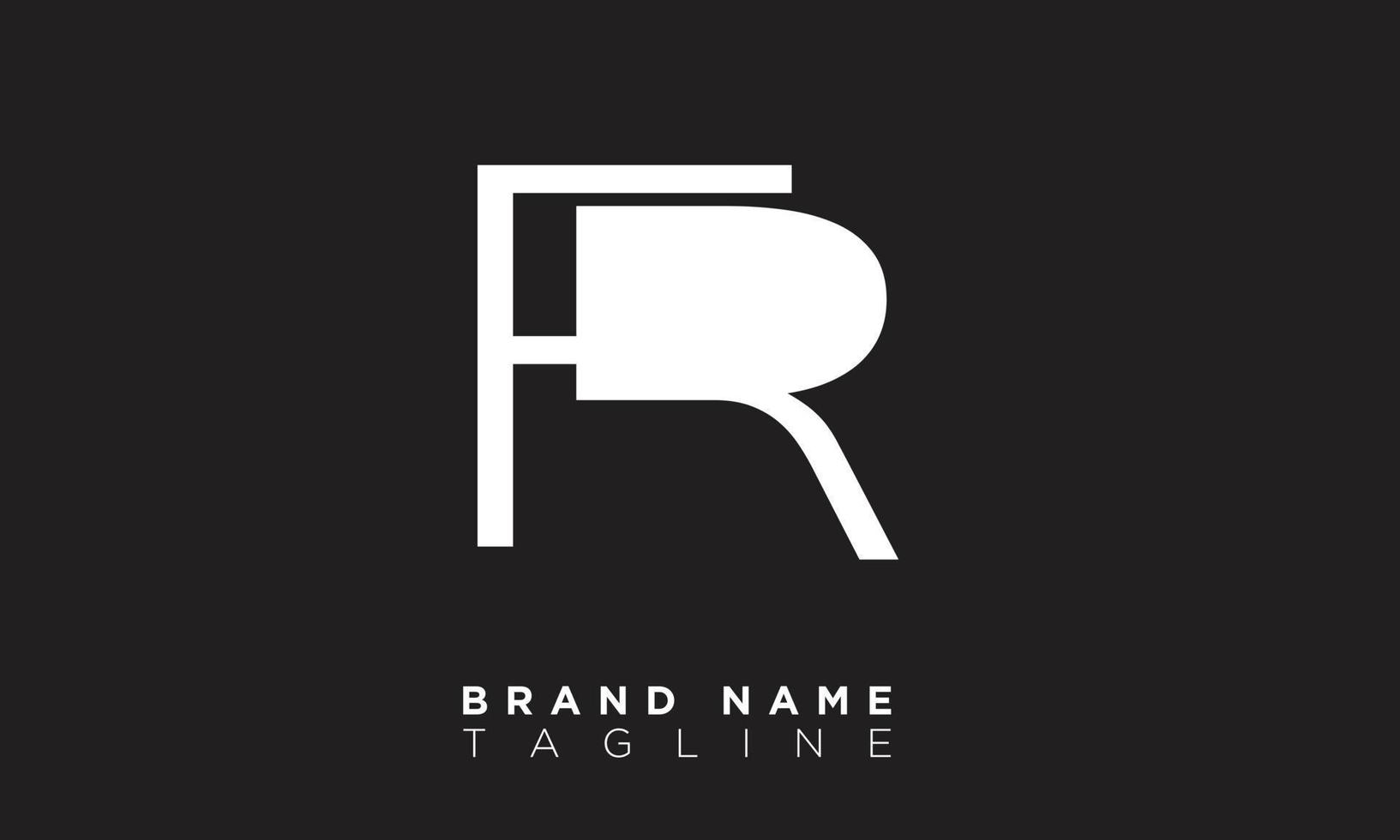 Alphabet letters Initials Monogram logo FR, RF, F and R vector