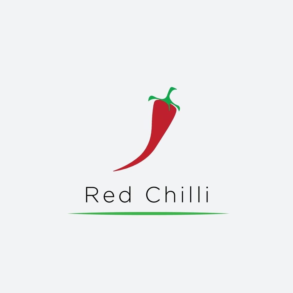 red chilli icon for business Initials Monogram logo vector