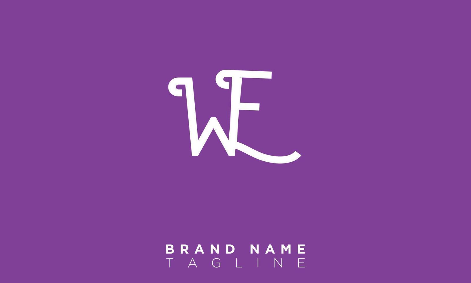 WE Alphabet letters Initials Monogram logo EW, W and E vector