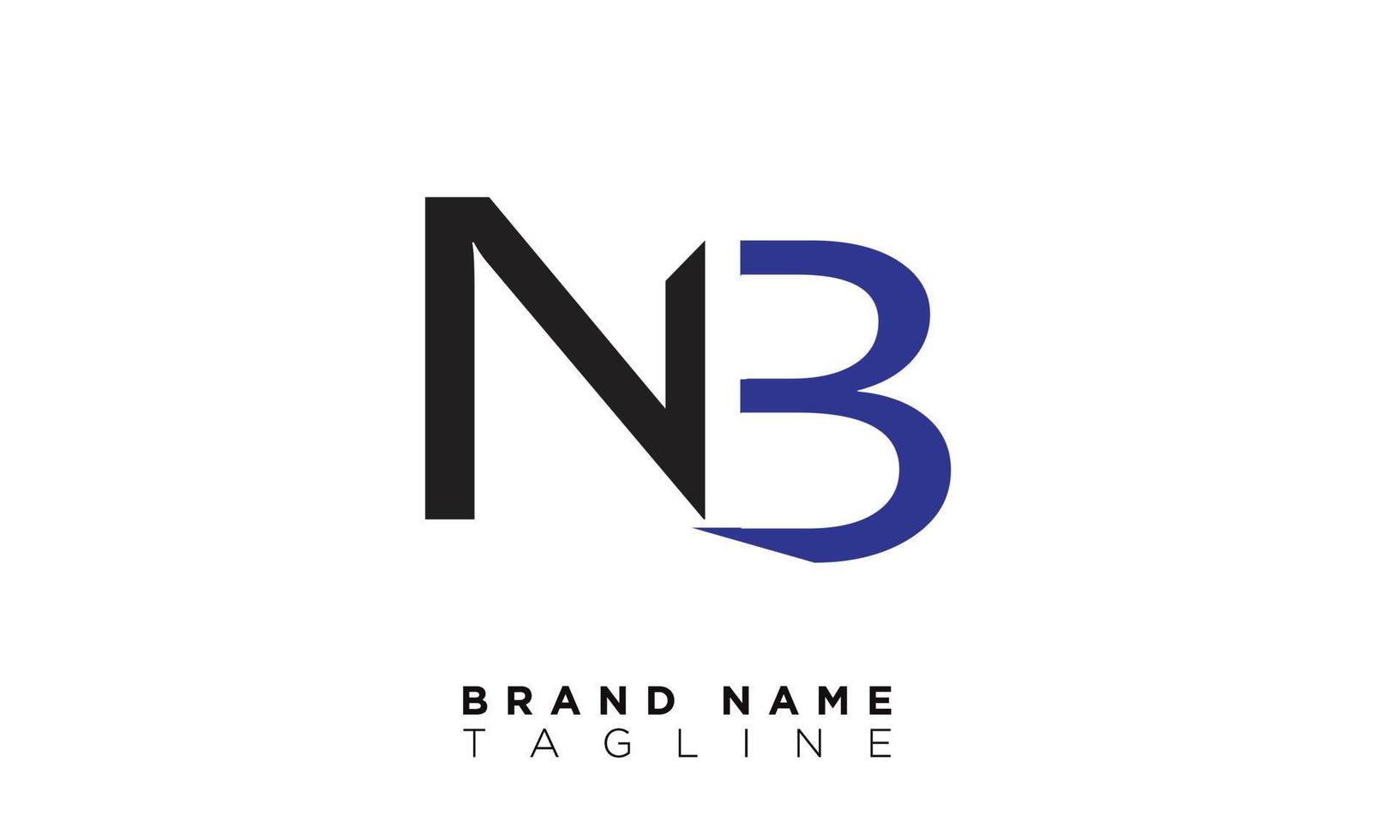Alphabet letters Initials Monogram logo NB, BN, N and B vector