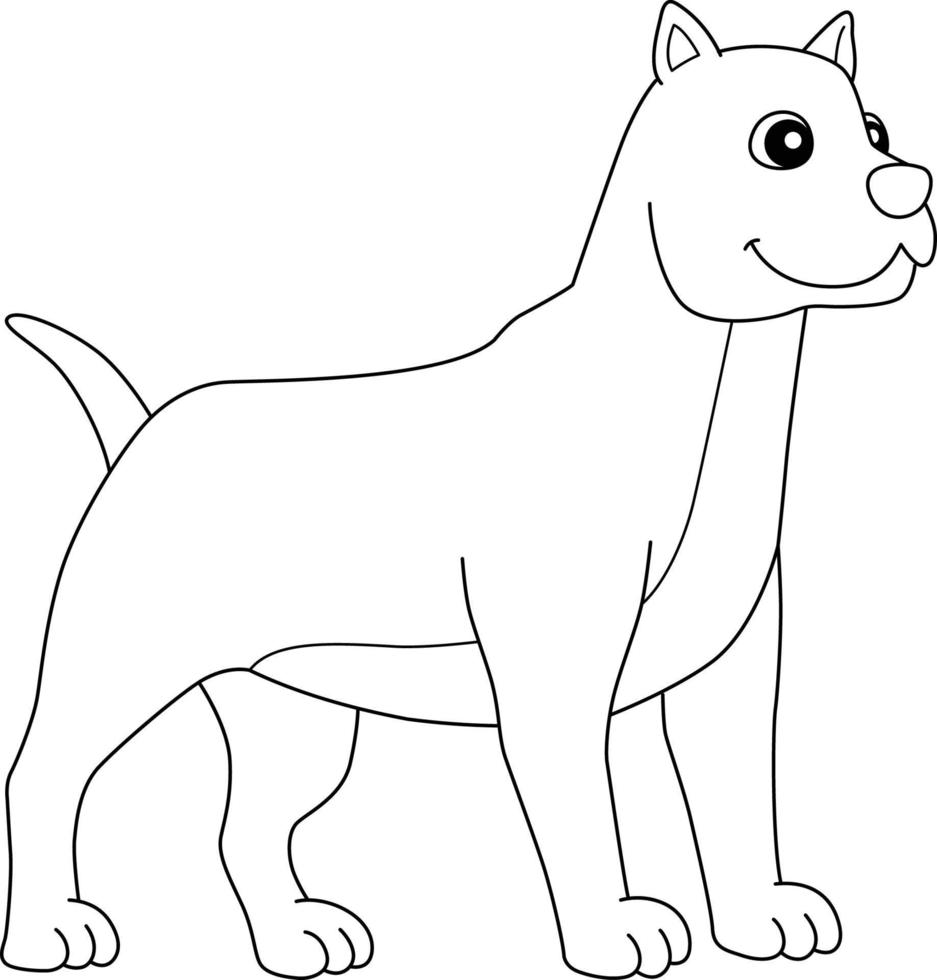 Página para colorear de pitbull perro aislado para niños 8208221 Vector en  Vecteezy