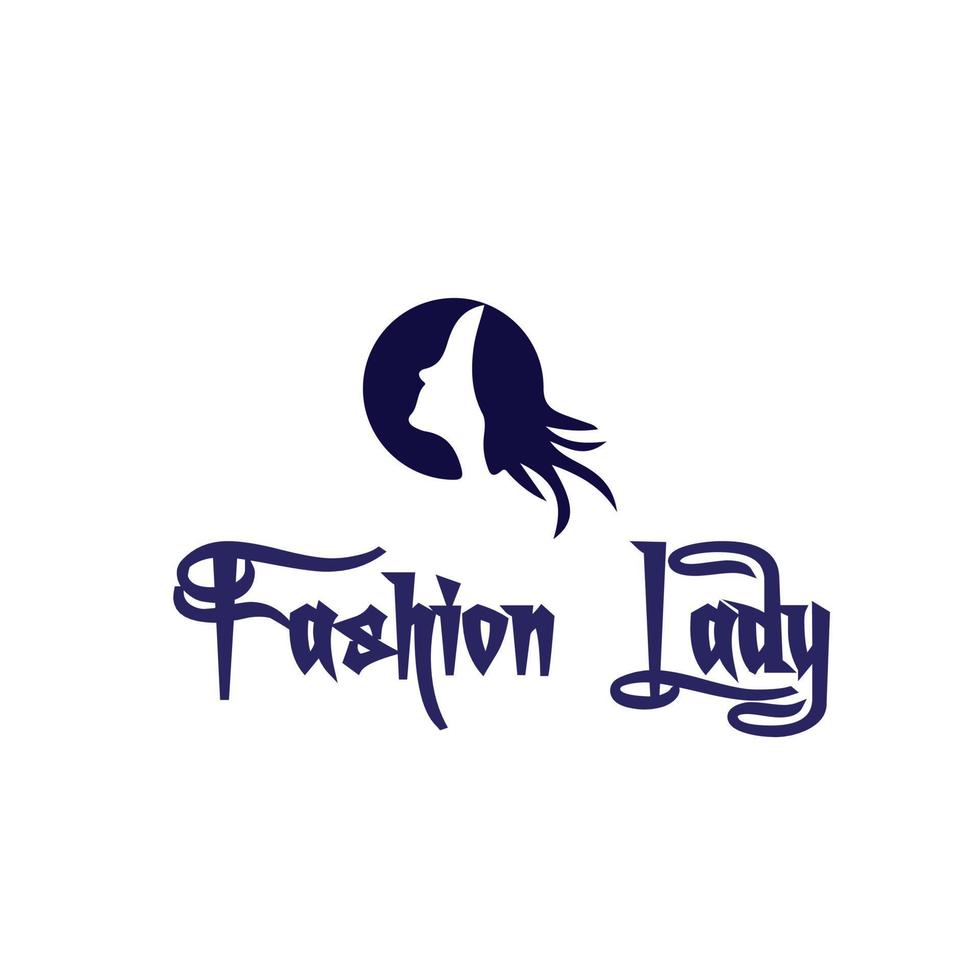 icono de dama de moda para el logotipo de monograma de iniciales comerciales vector
