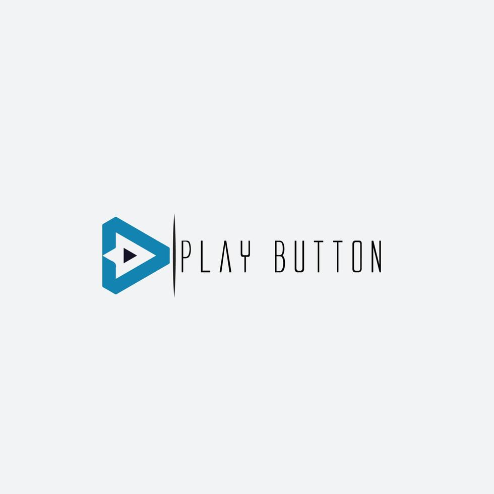 play button icon for business Initials Monogram logo vector